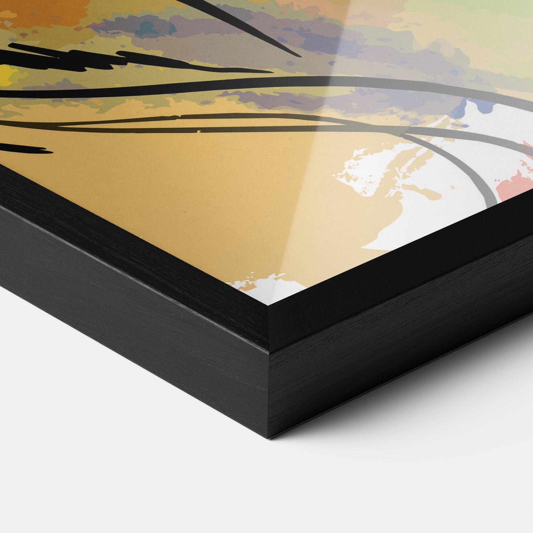 Poster Înrămat Drawn Lion mockup 3