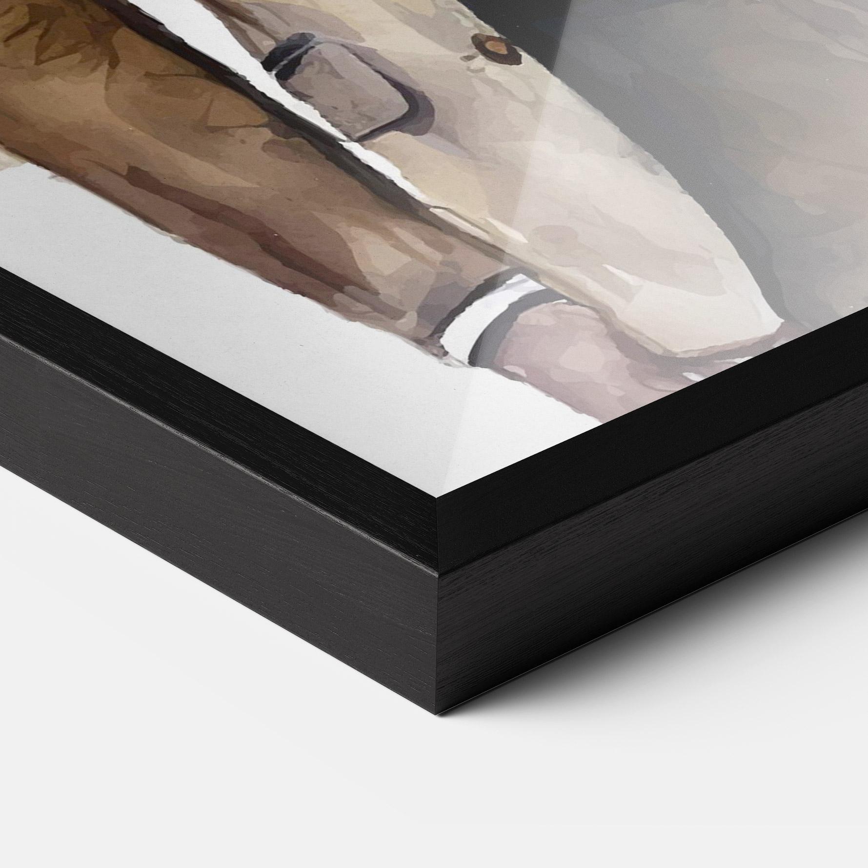 Poster Înrămat Lion In Suit mockup 3