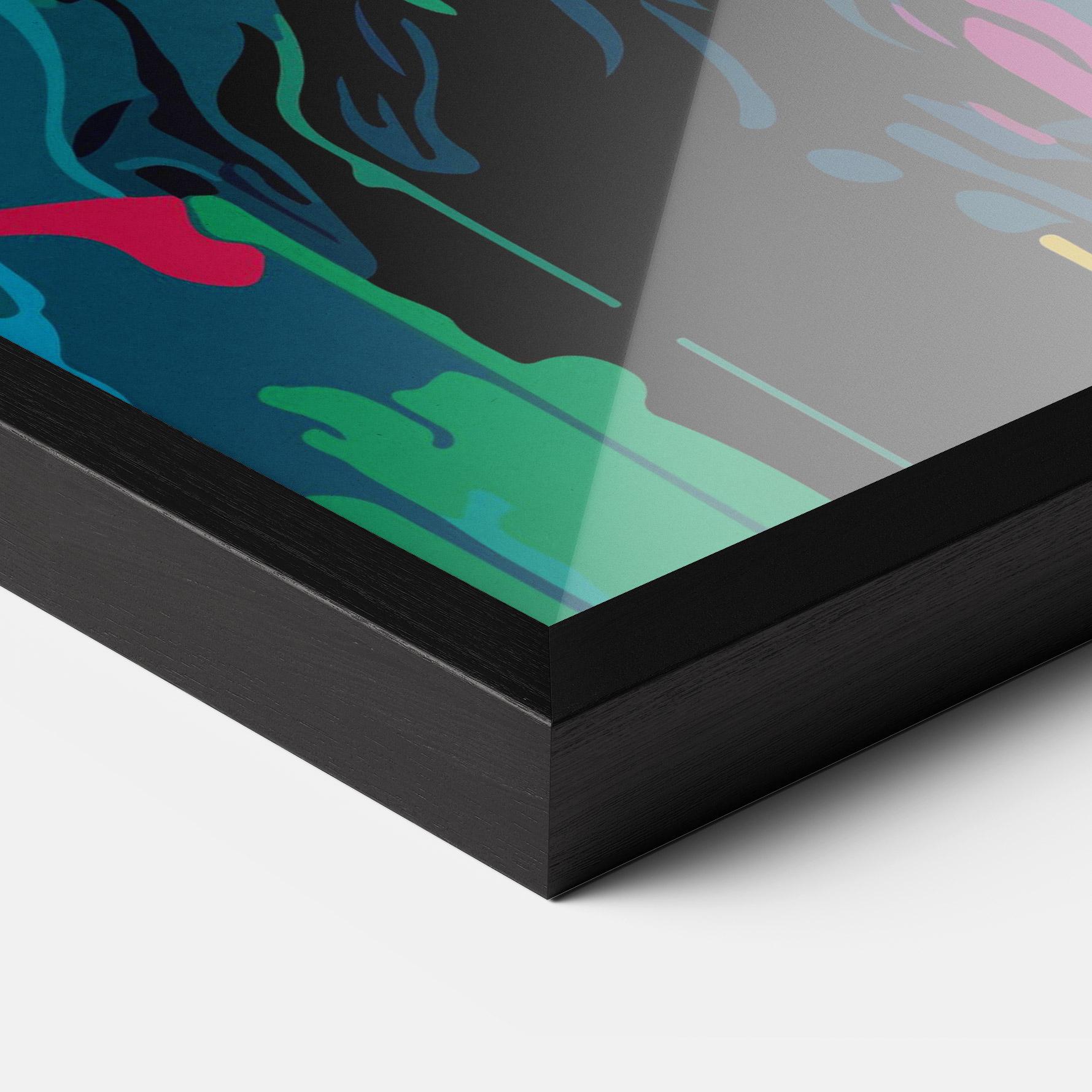 Poster Înrămat Lion Splash mockup 3