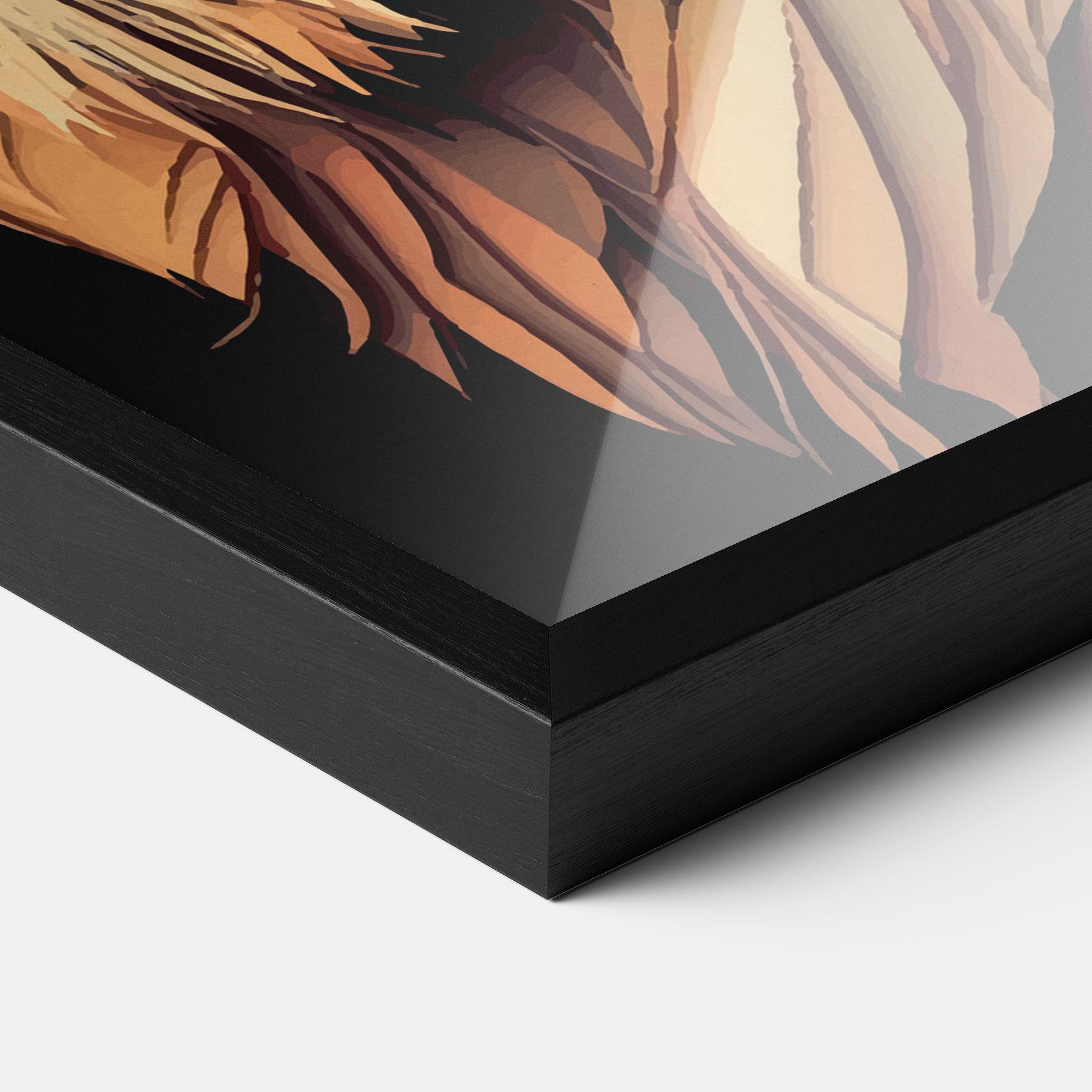 Poster Înrămat Orange Mix Lion mockup 3