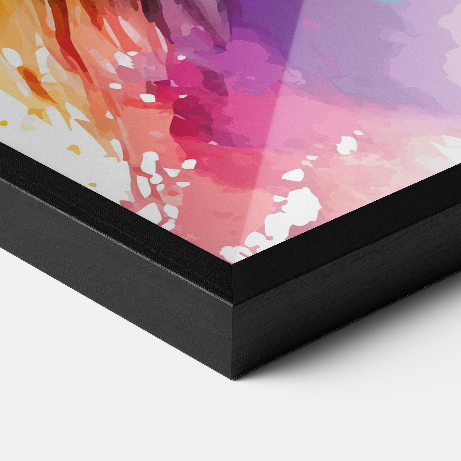 Poster Înrămat Vibrant Color Lion mockup 3