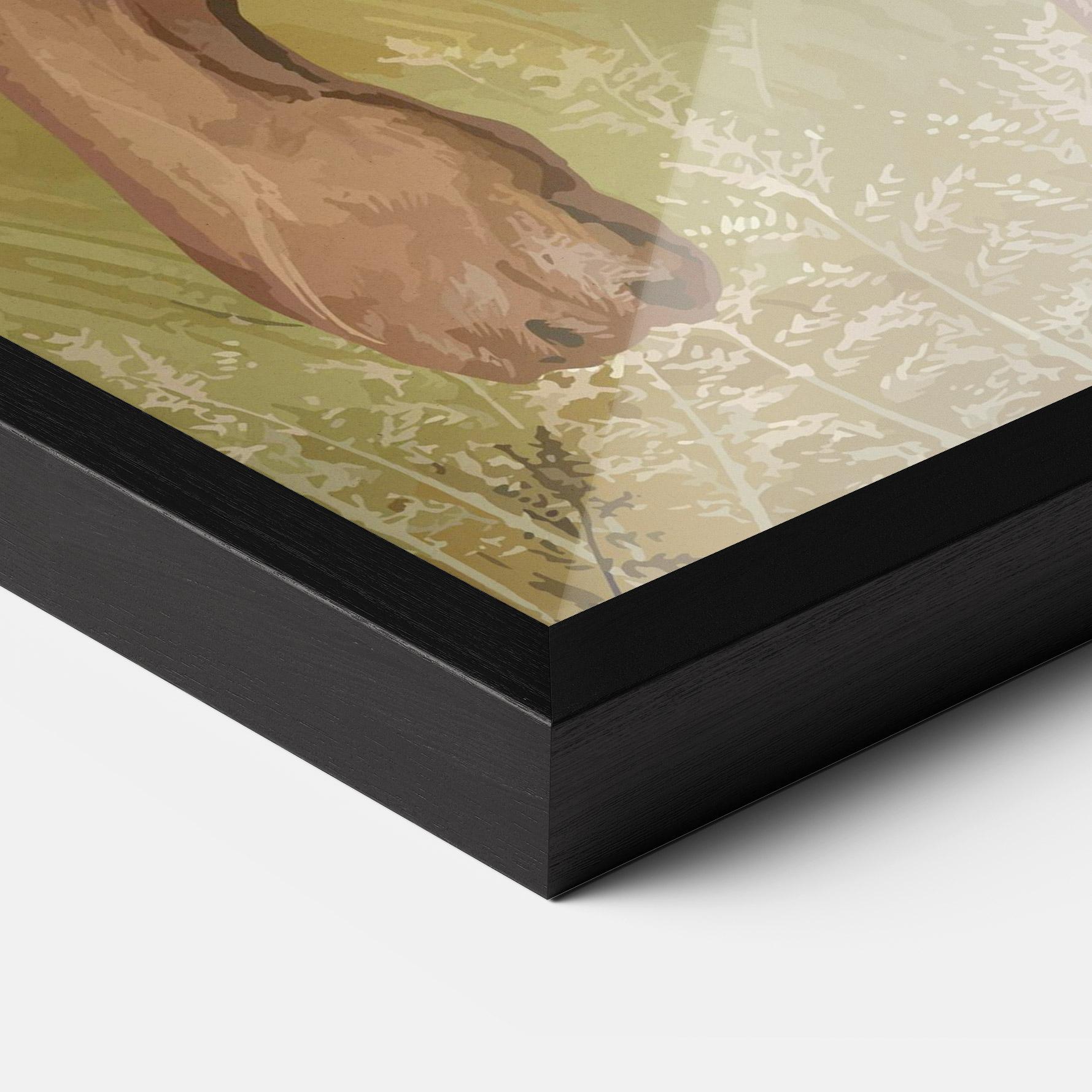 Poster Înrămat Wild Lion mockup 3