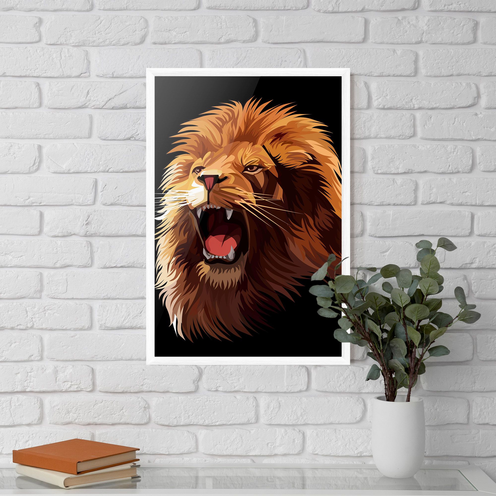 Angry Lion Head mockup 5