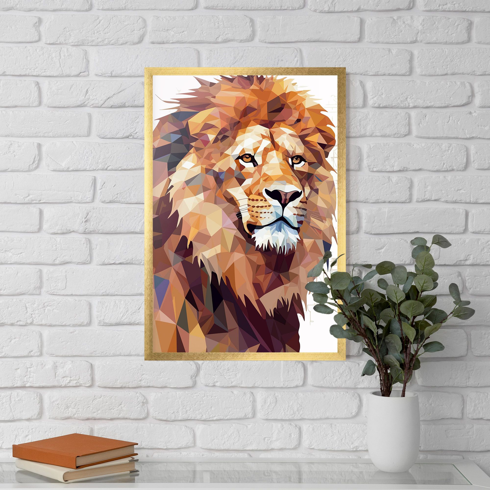 Artistic Lion Head mockup 5
