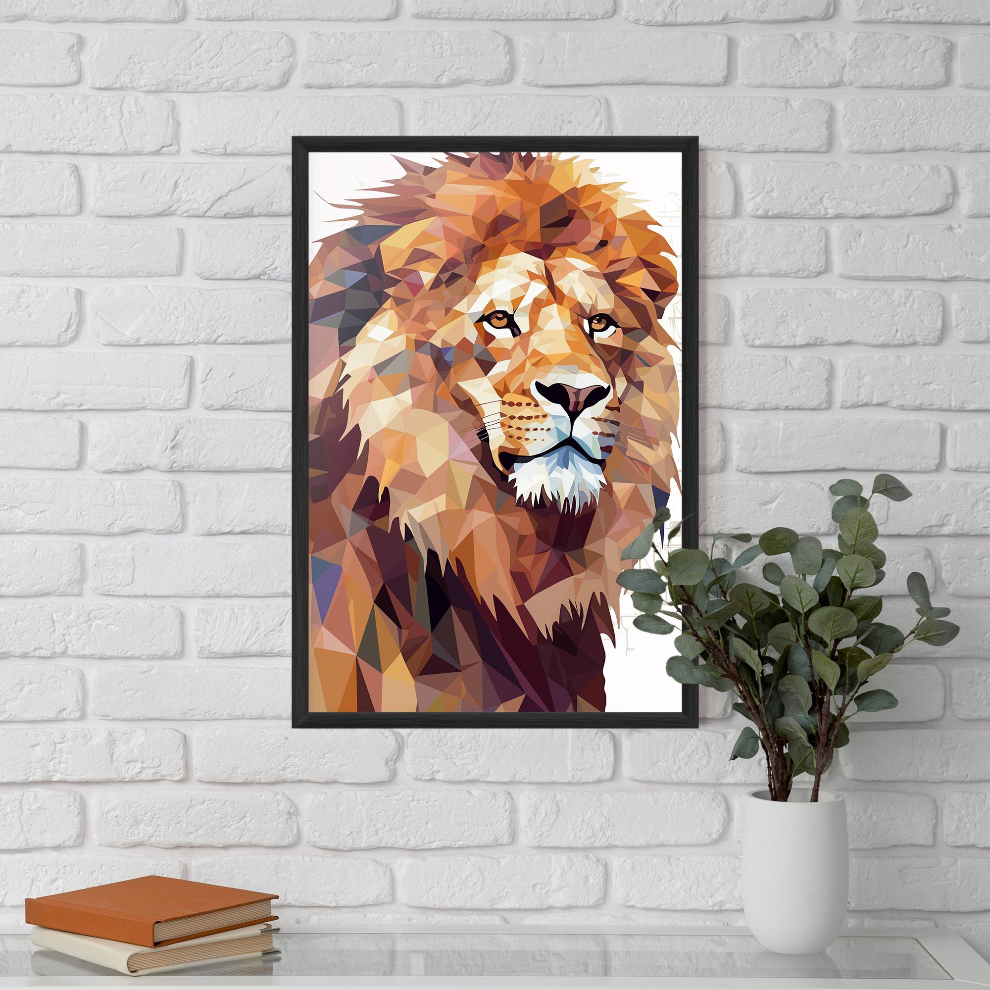 Artistic Lion Head mockup 5