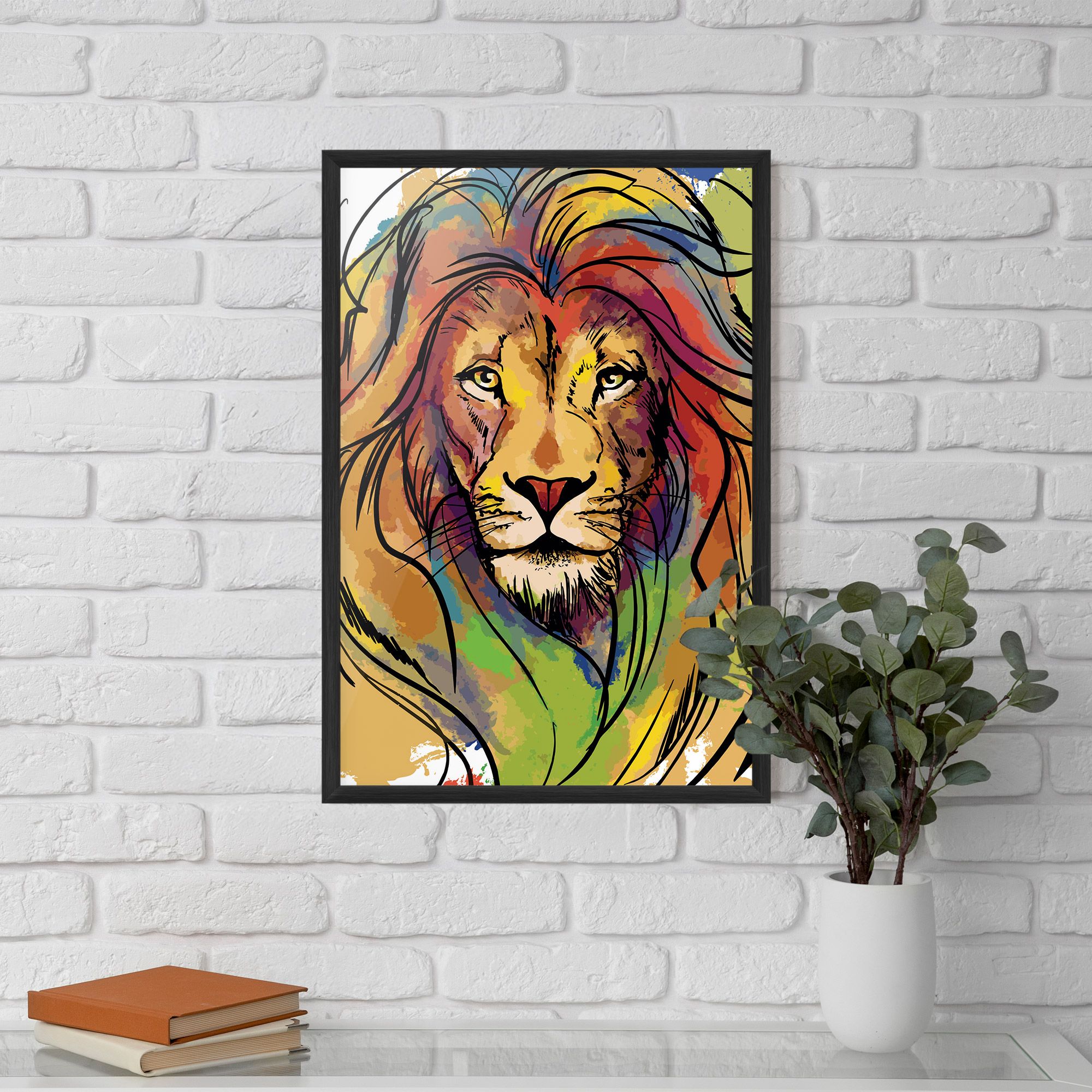 Drawn Lion mockup 5