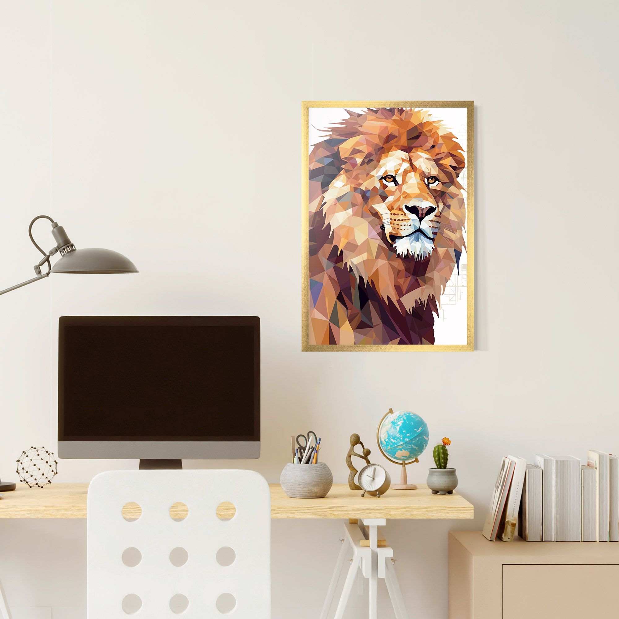 Artistic Lion Head mockup 6