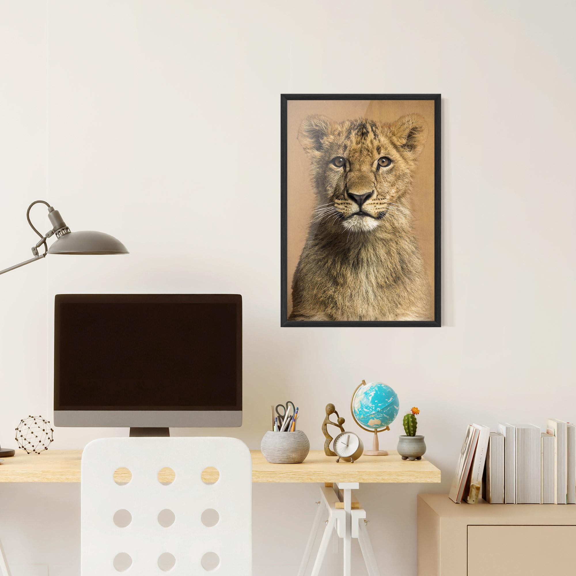 Poster Înrămat Baby Lion mockup 6