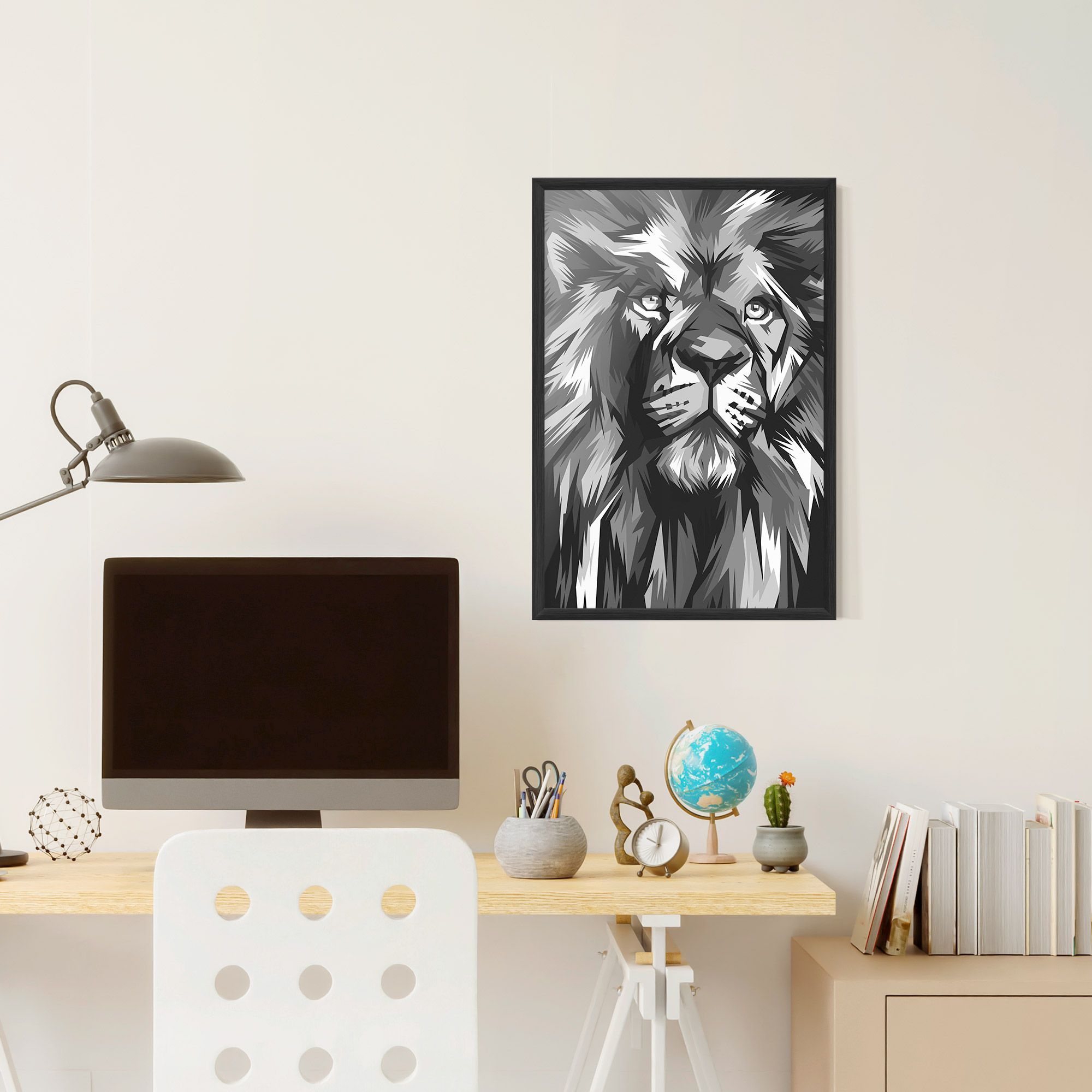 Grey Head Lion mockup 6
