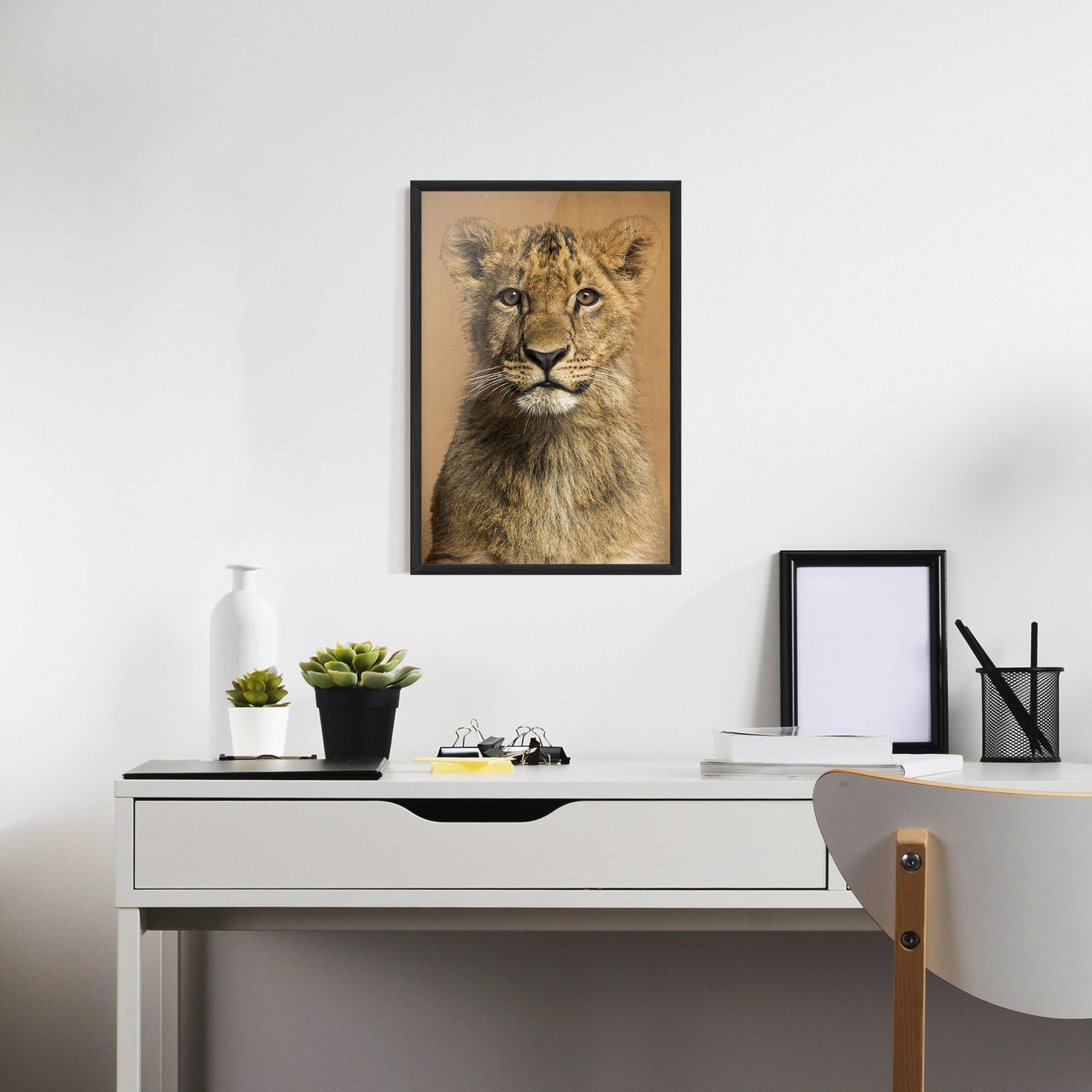 Poster Înrămat Baby Lion mockup 7