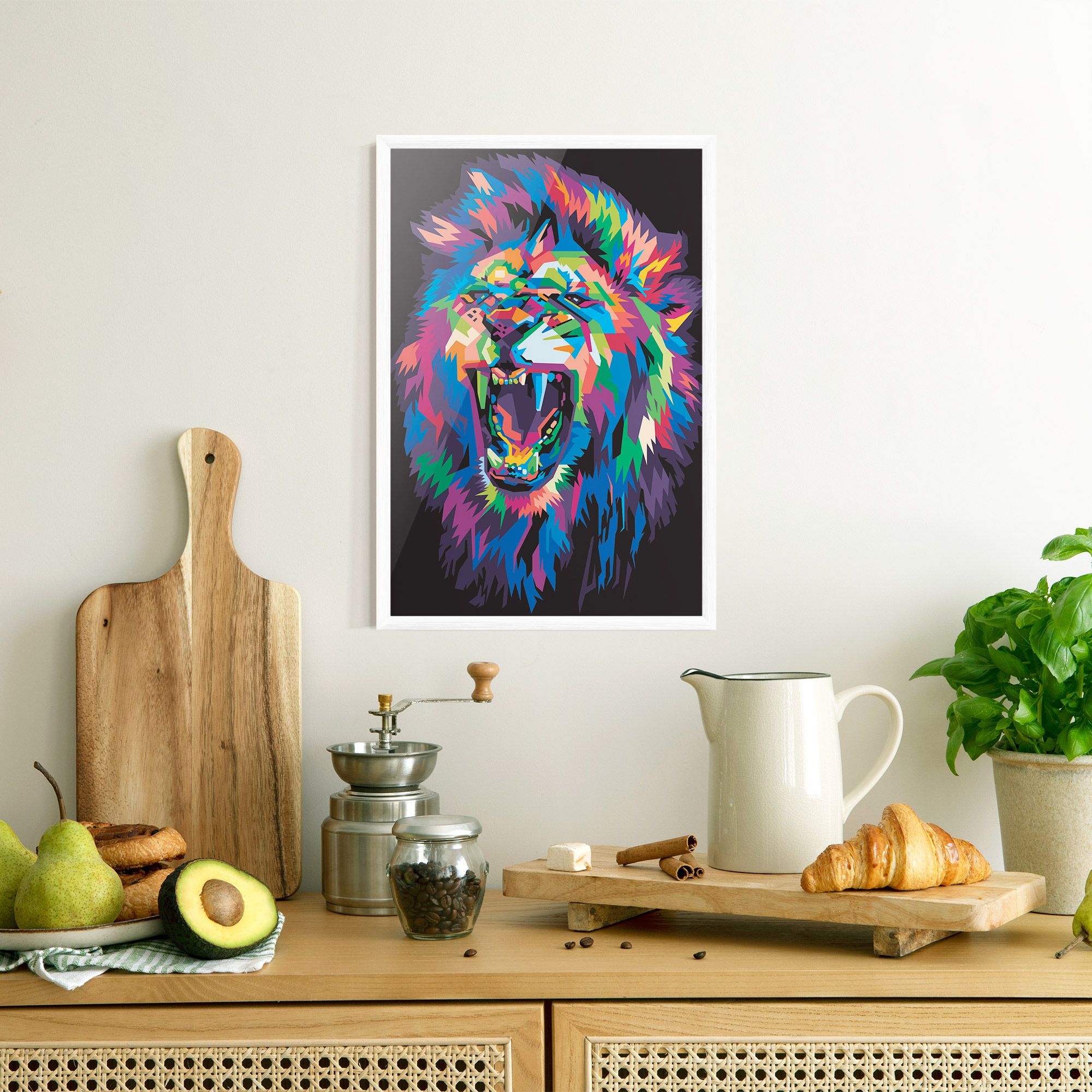 Colorful Lion Head mockup 8