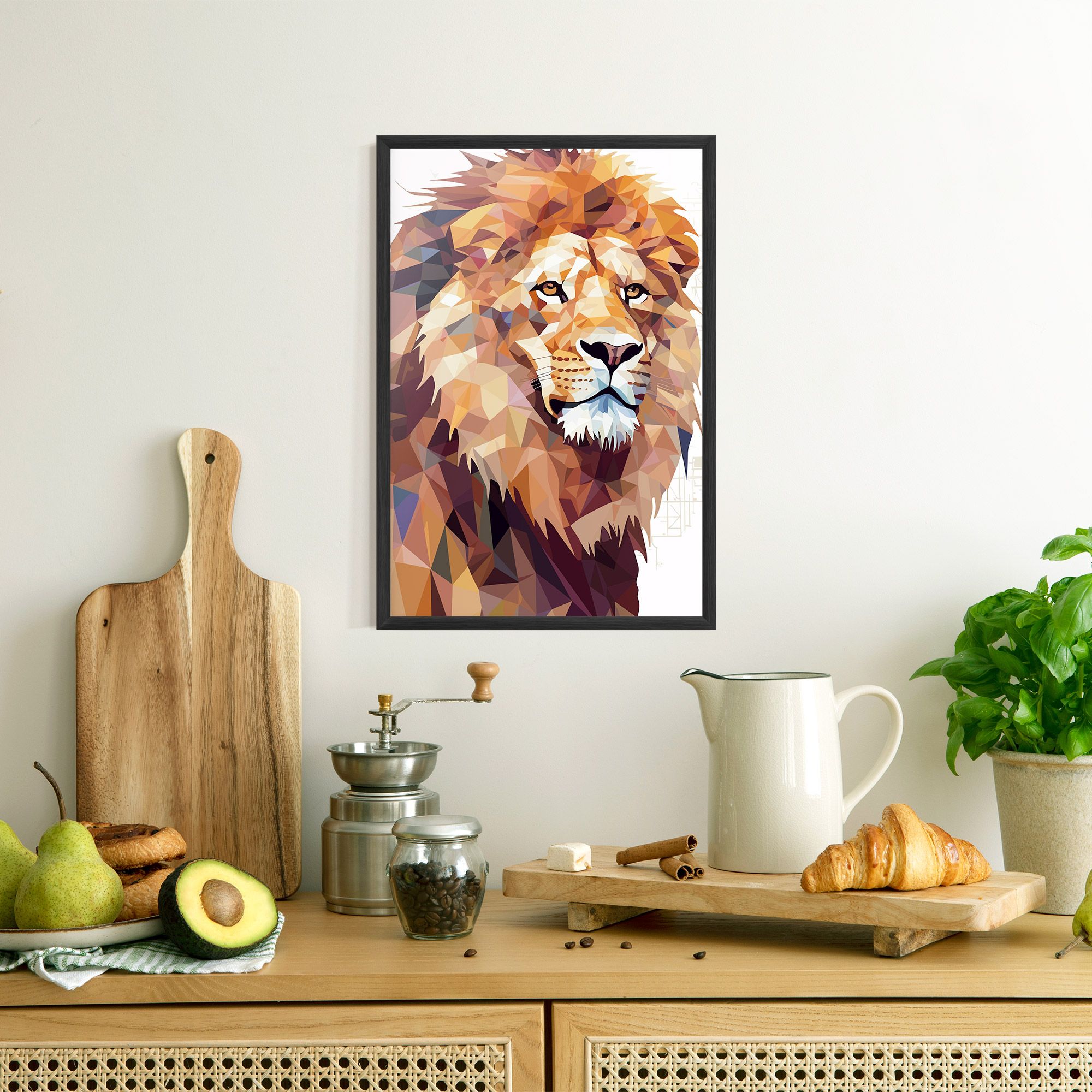 Artistic Lion Head mockup 8