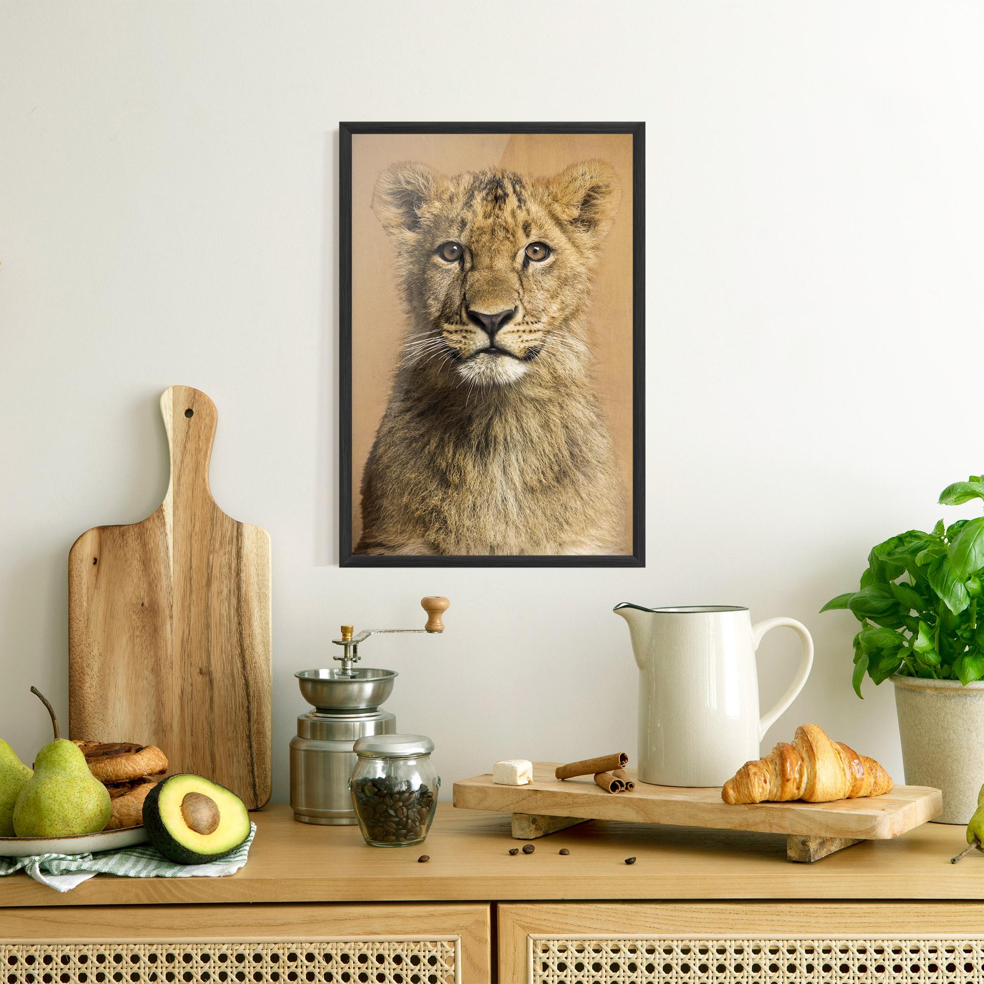 Poster Înrămat Baby Lion mockup 8