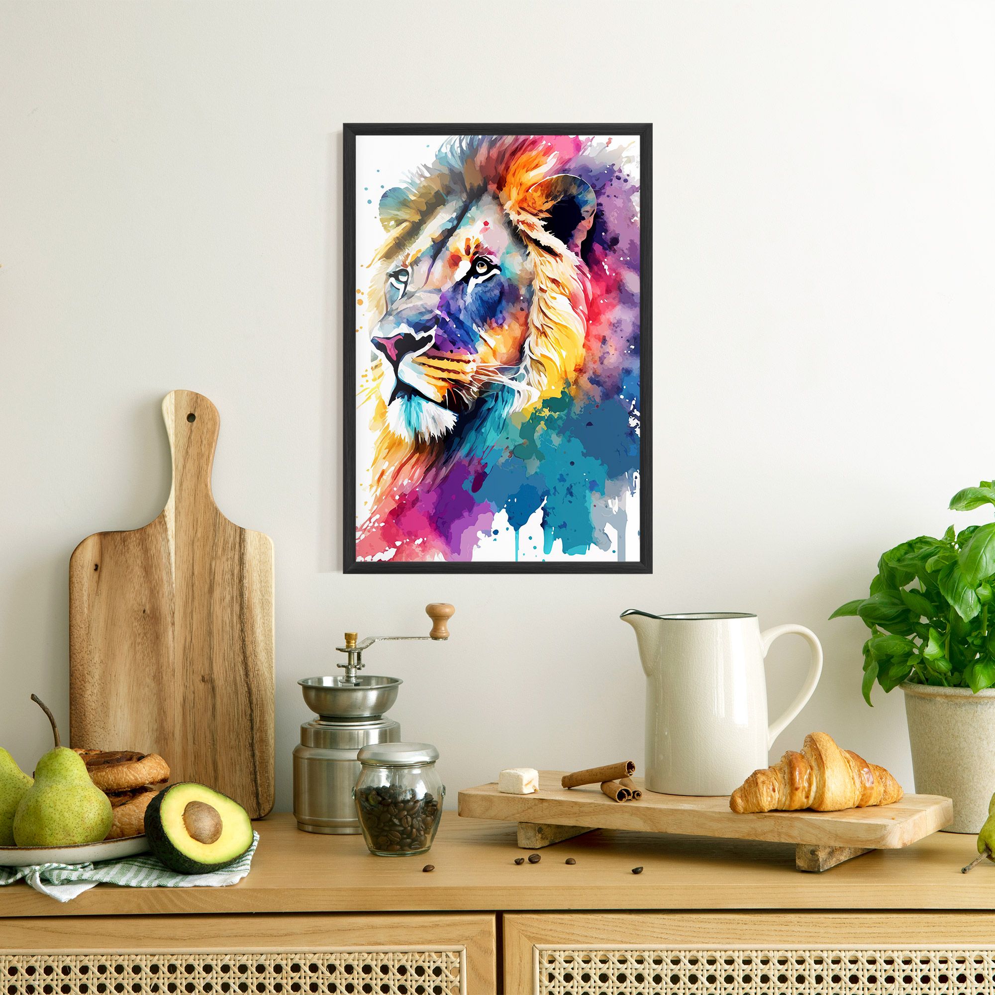 Vibrant Color Lion mockup 8
