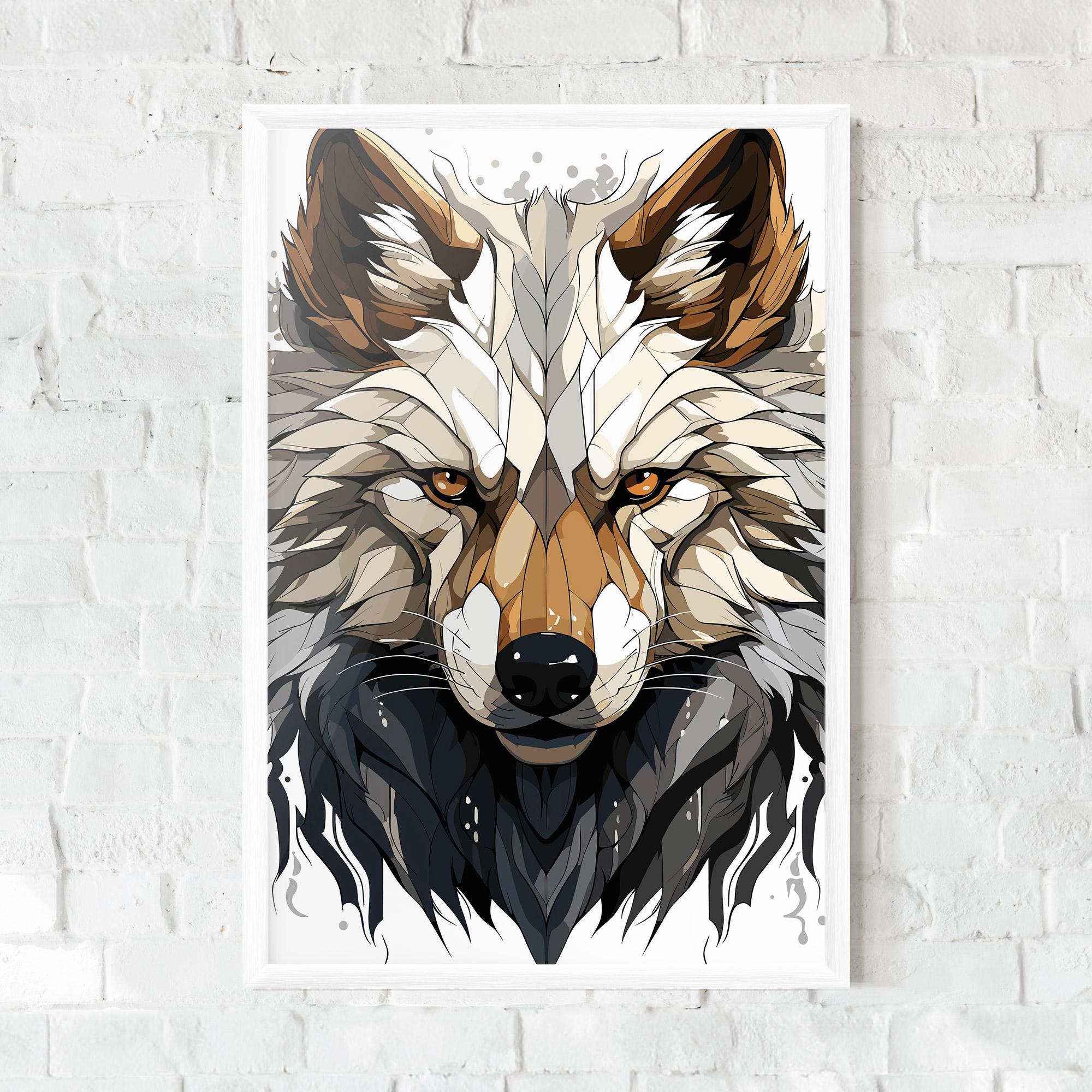 Poster Înrămat Brown Wolf mockup 0