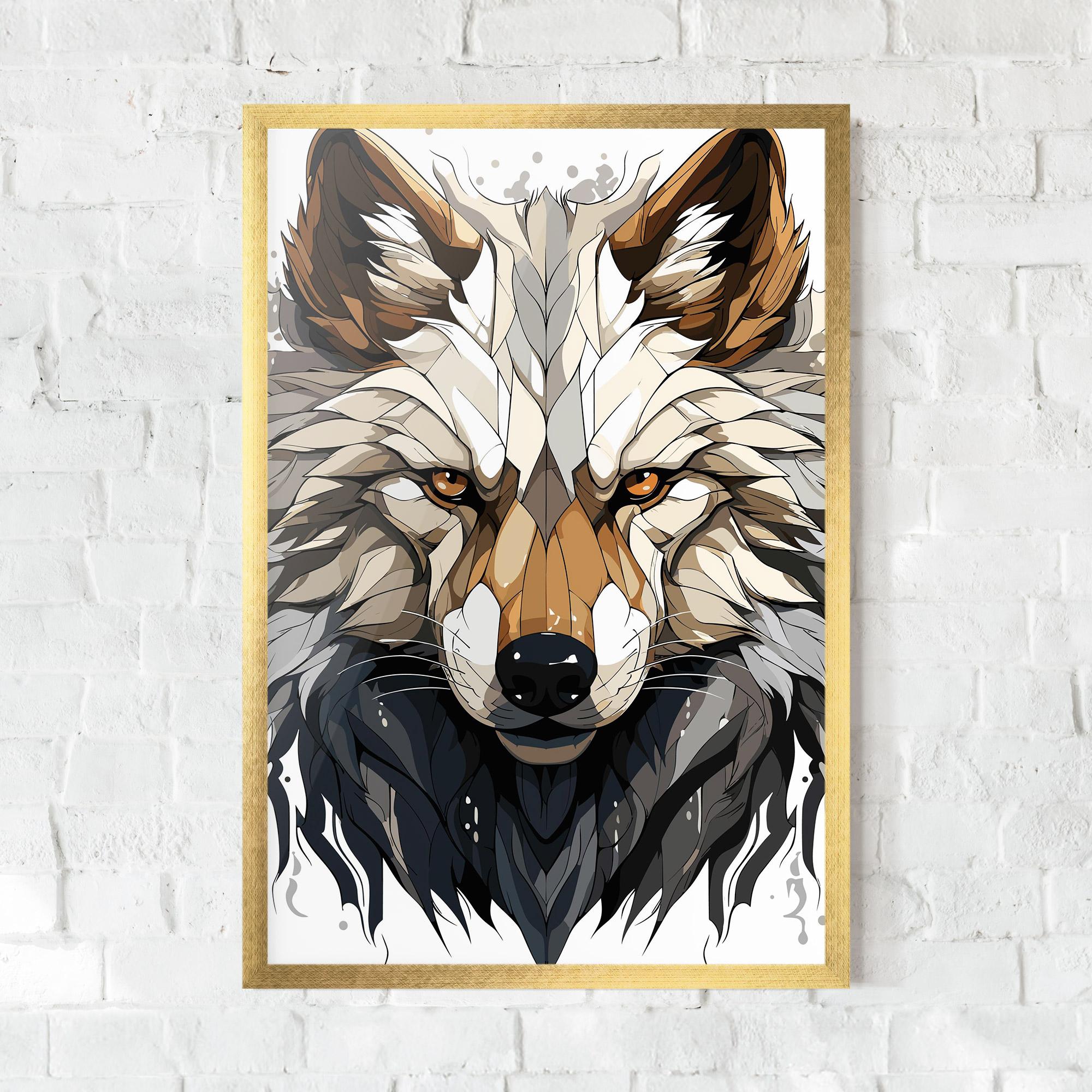 Poster Înrămat Brown Wolf mockup 0