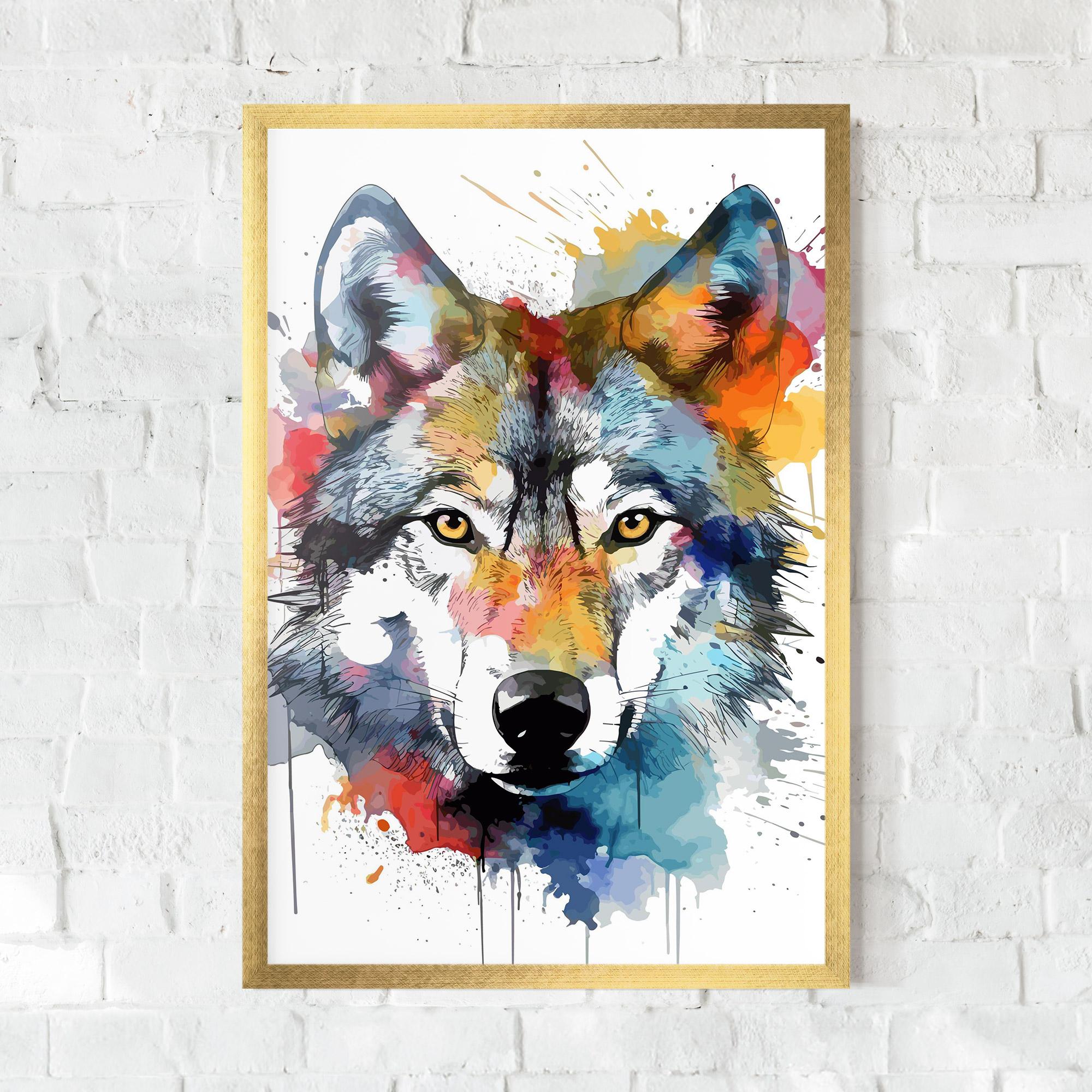 Poster Înrămat Wolf Art mockup 0