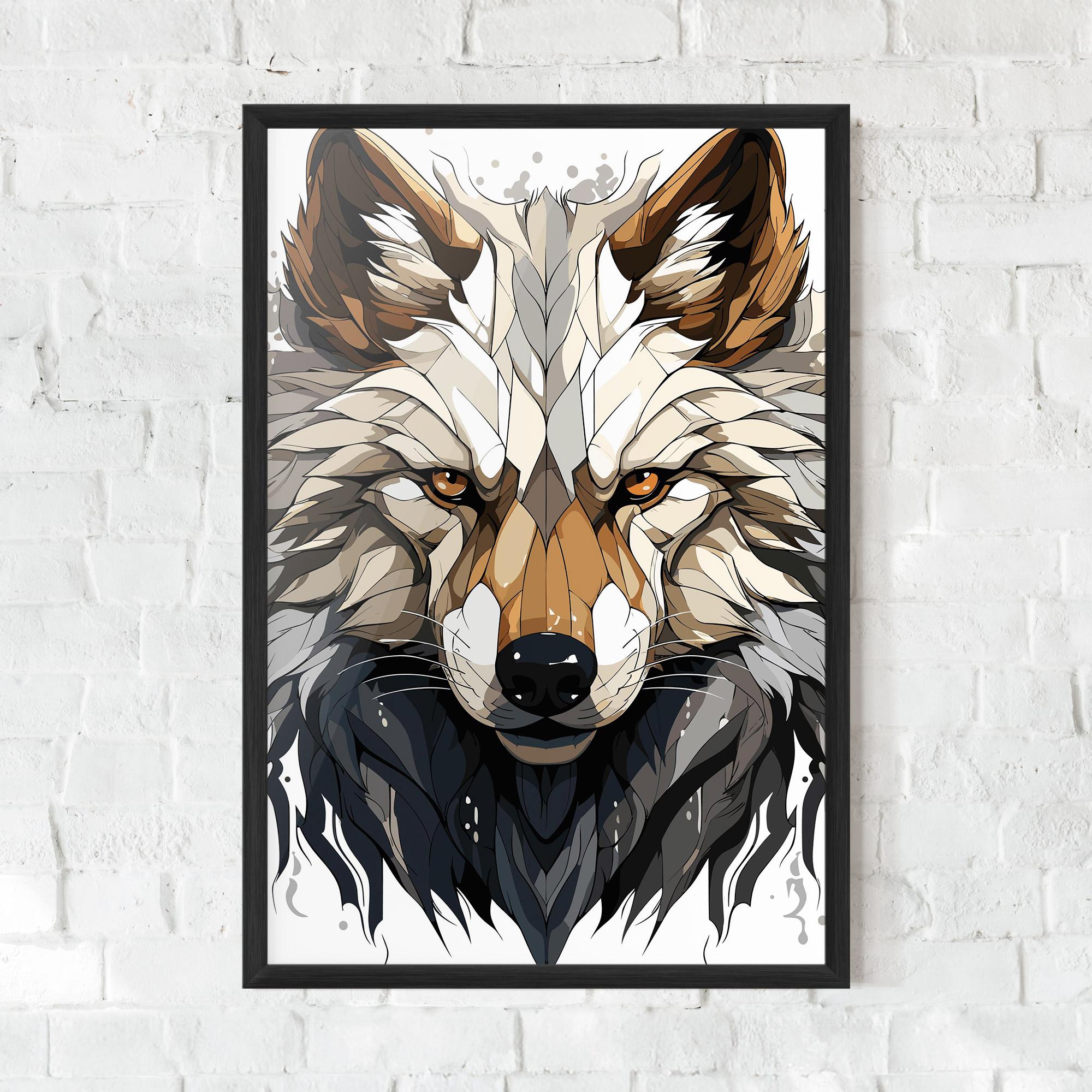 Poster Înrămat Brown Wolf mockup 0
