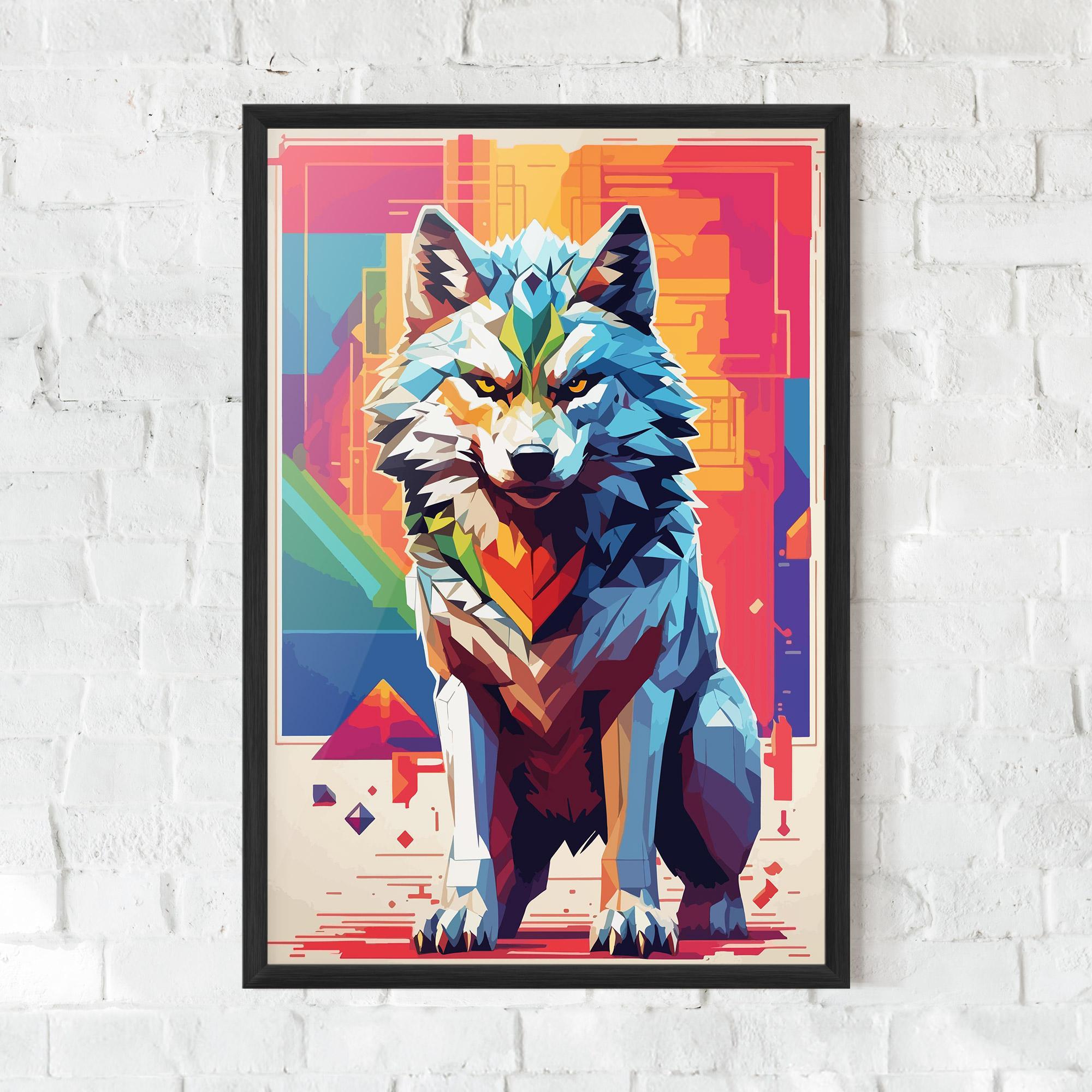 Poster Înrămat Wolf Character mockup 0