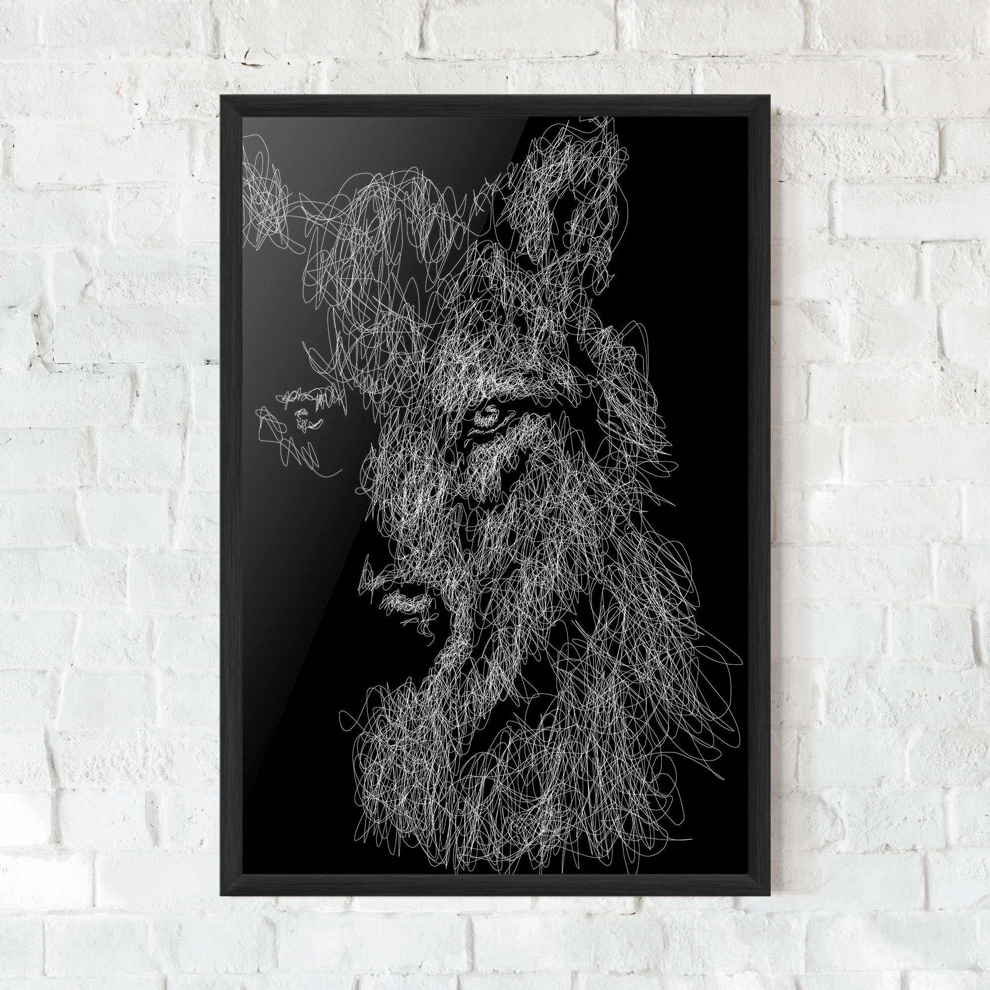 Poster Înrămat Wolf Line mockup 0