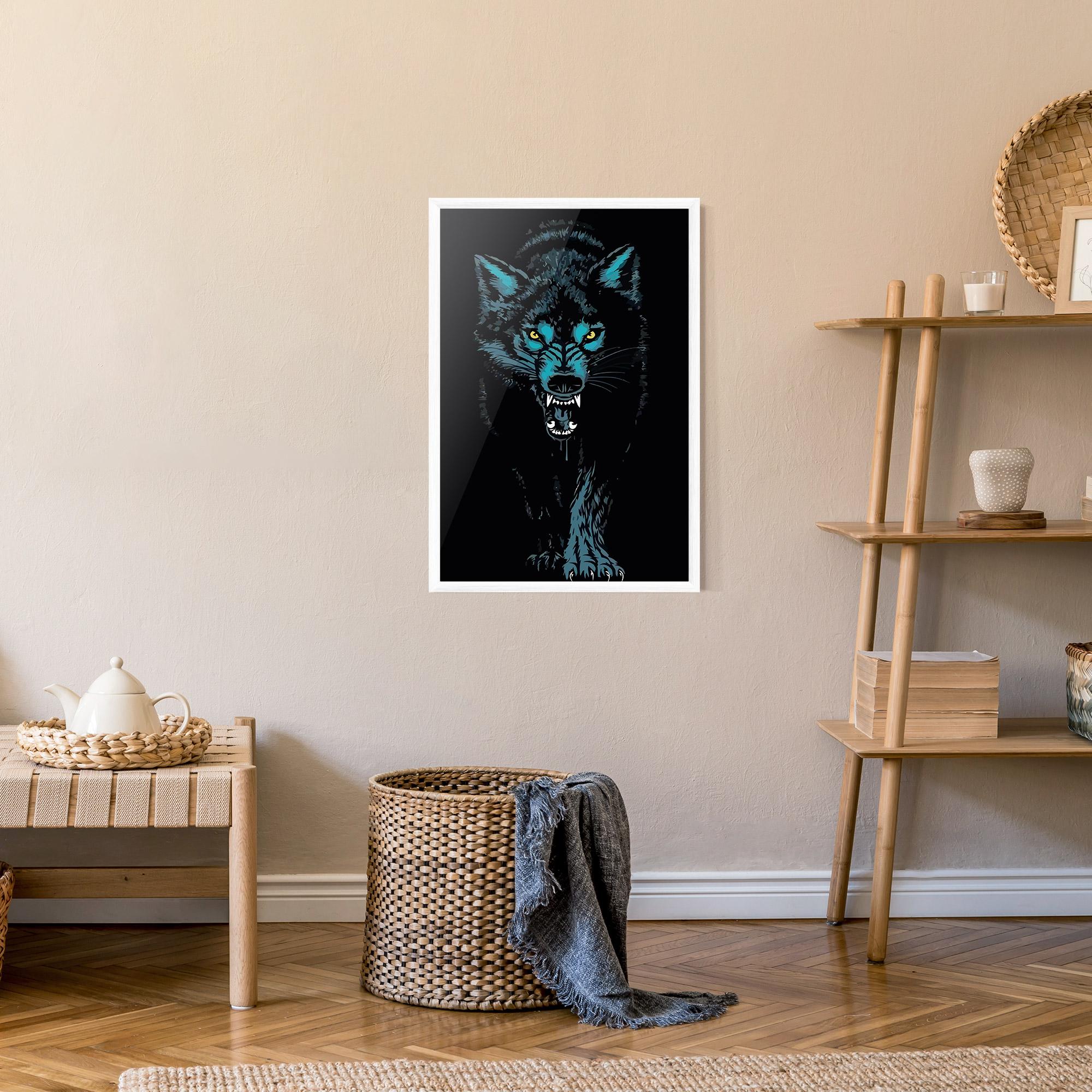 Poster Înrămat Blue Wolf mockup 9
