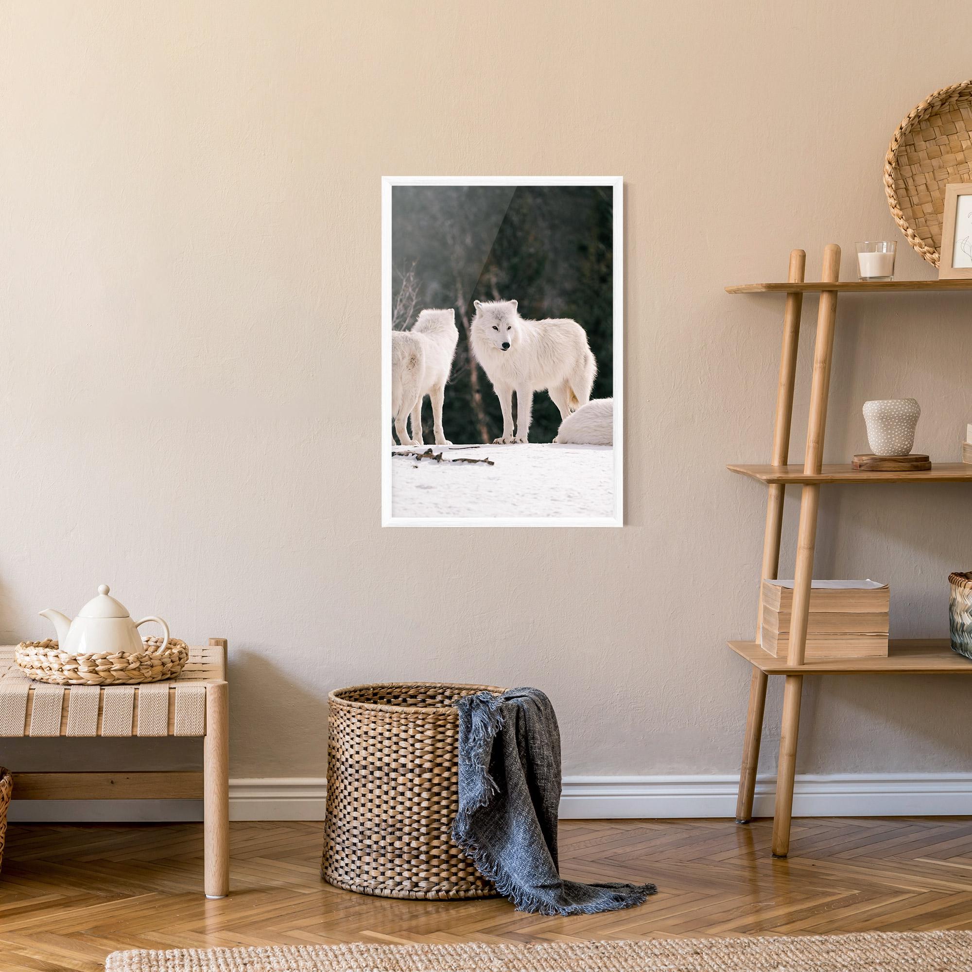 Poster Înrămat White Wolf Waiting mockup 9
