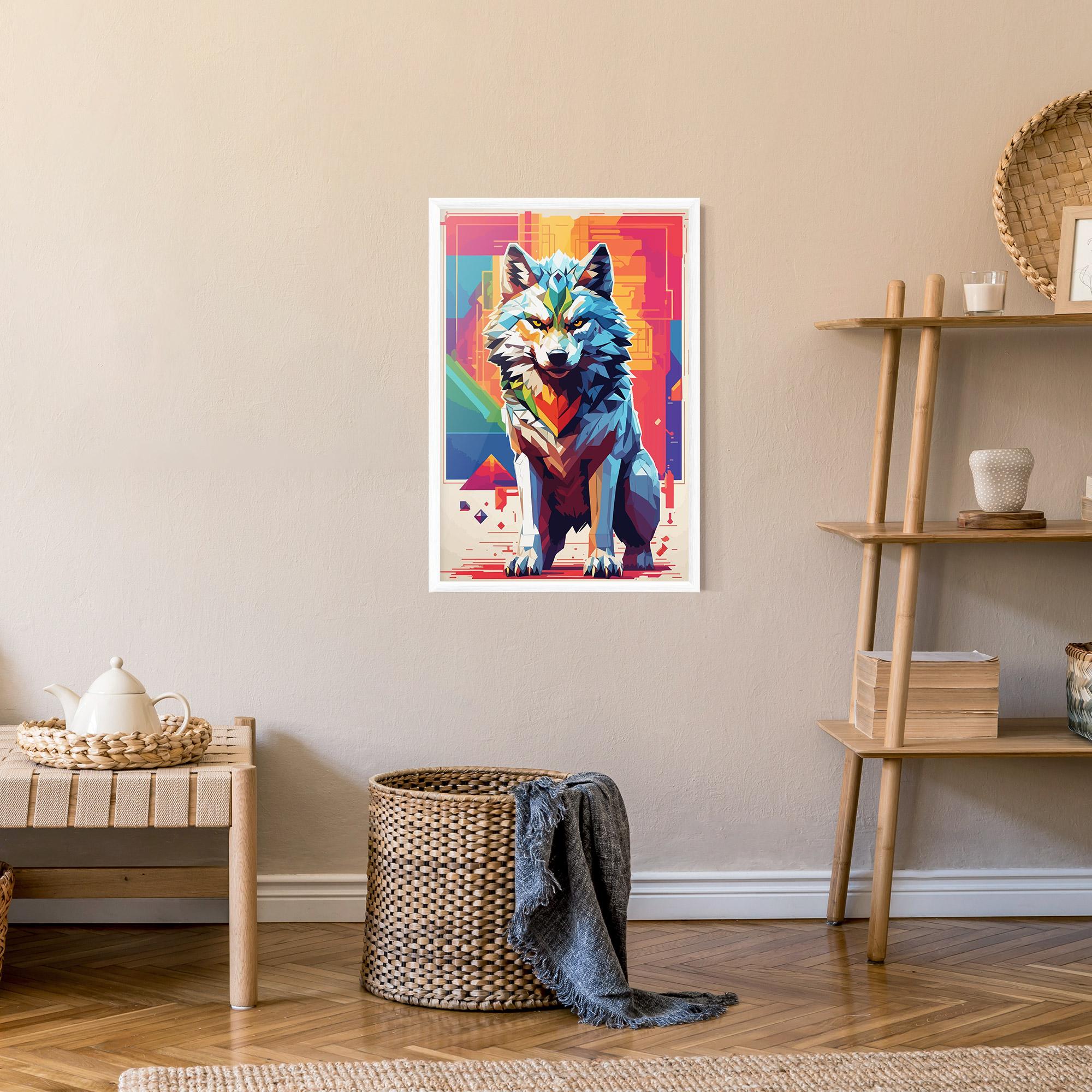 Poster Înrămat Wolf Character mockup 9