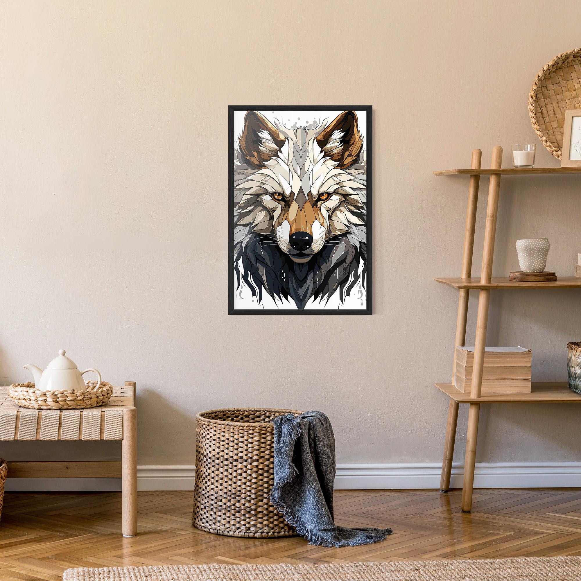 Poster Înrămat Brown Wolf mockup 9