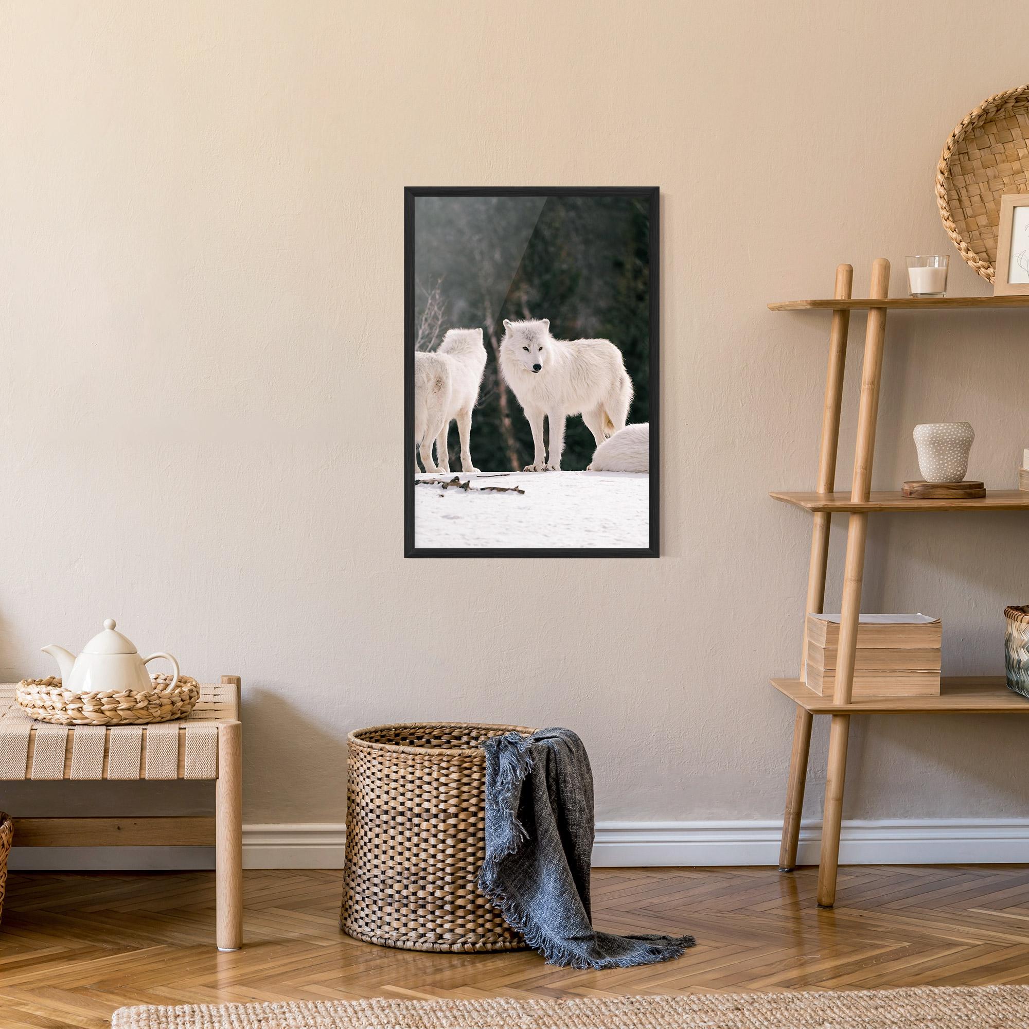 Poster Înrămat White Wolf Waiting mockup 9