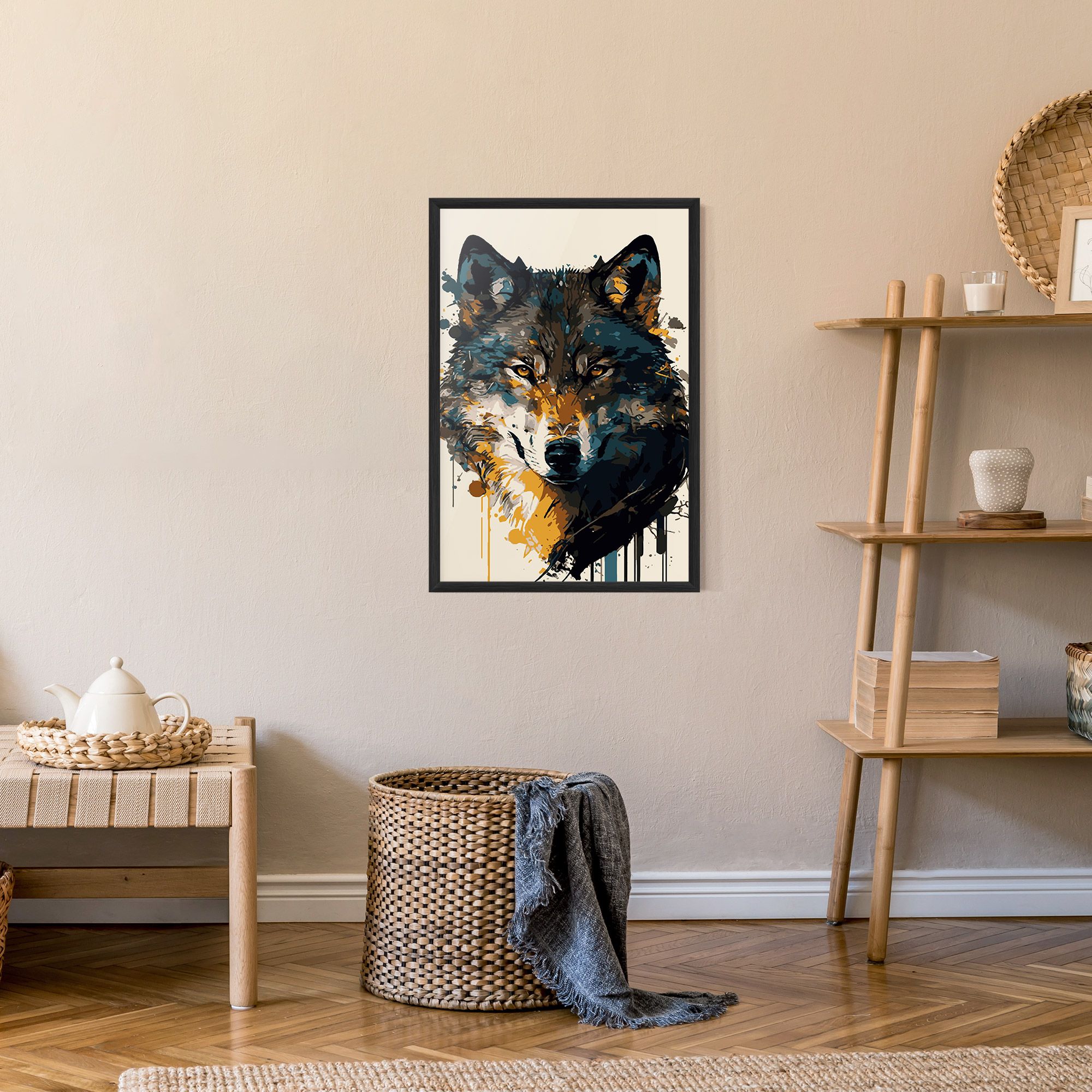 Wolf Head Art mockup 9