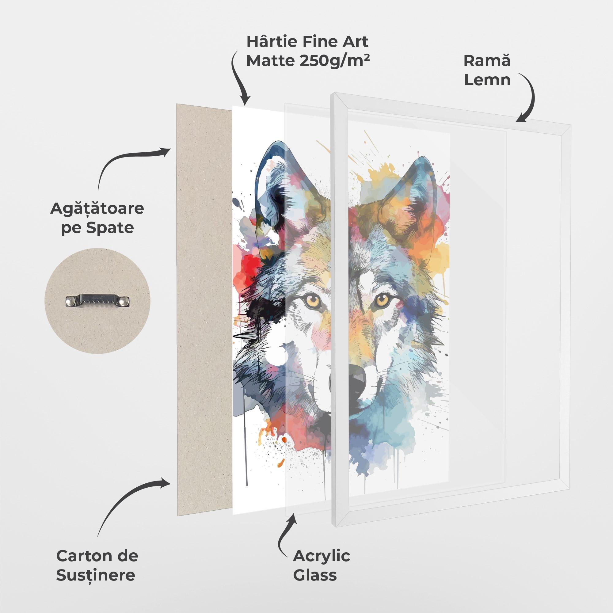 Poster Înrămat Wolf Art mockup 1