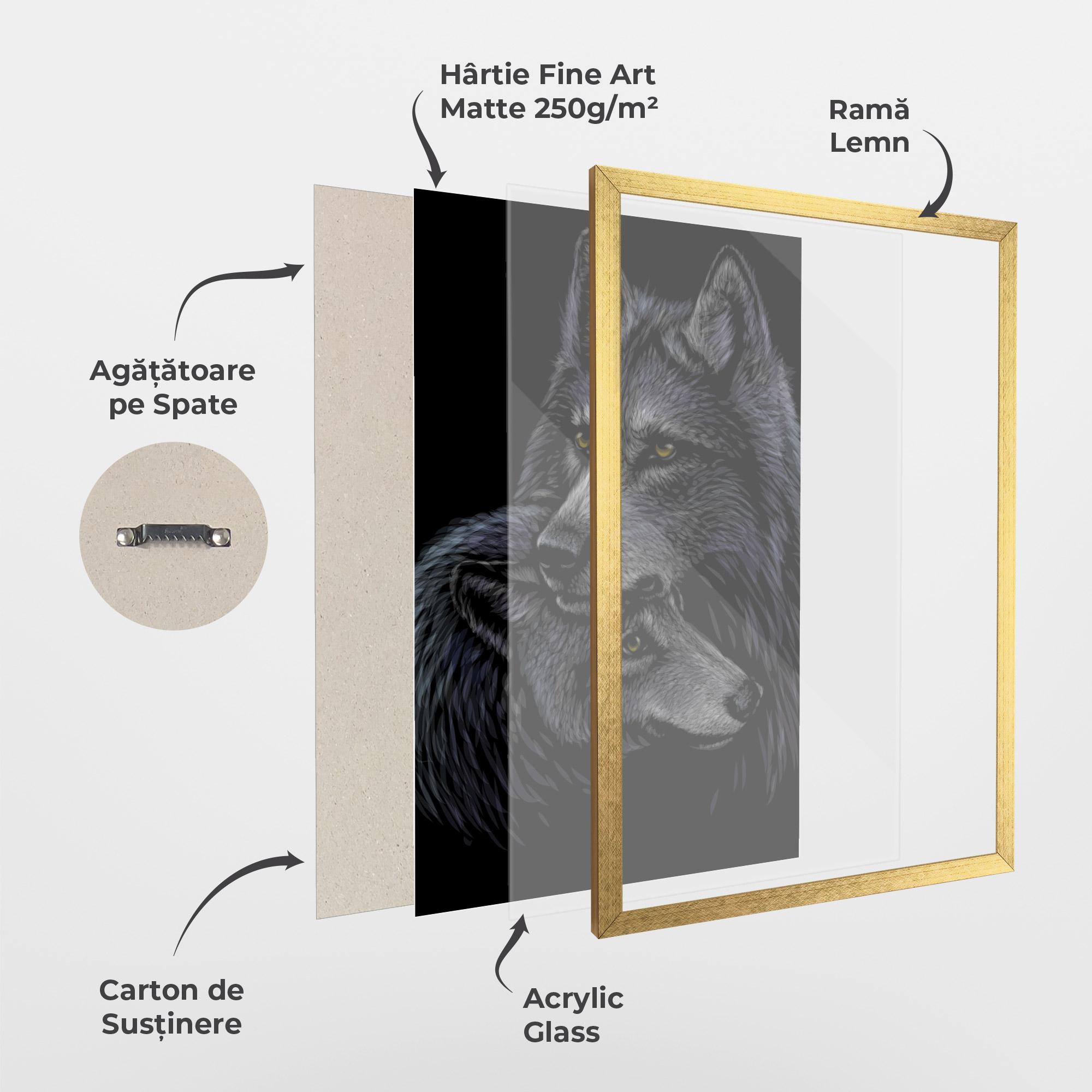 Poster Înrămat Mom Wolf mockup 1