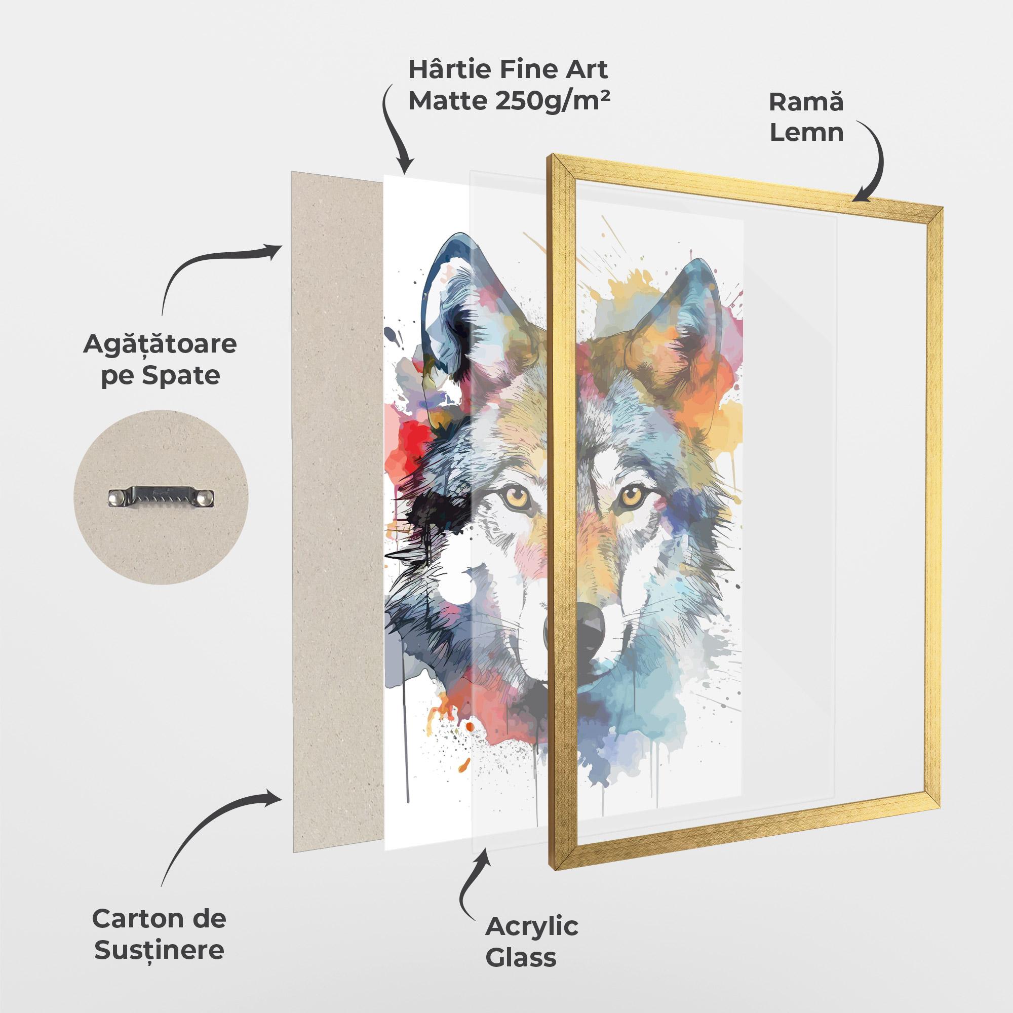 Poster Înrămat Wolf Art mockup 1