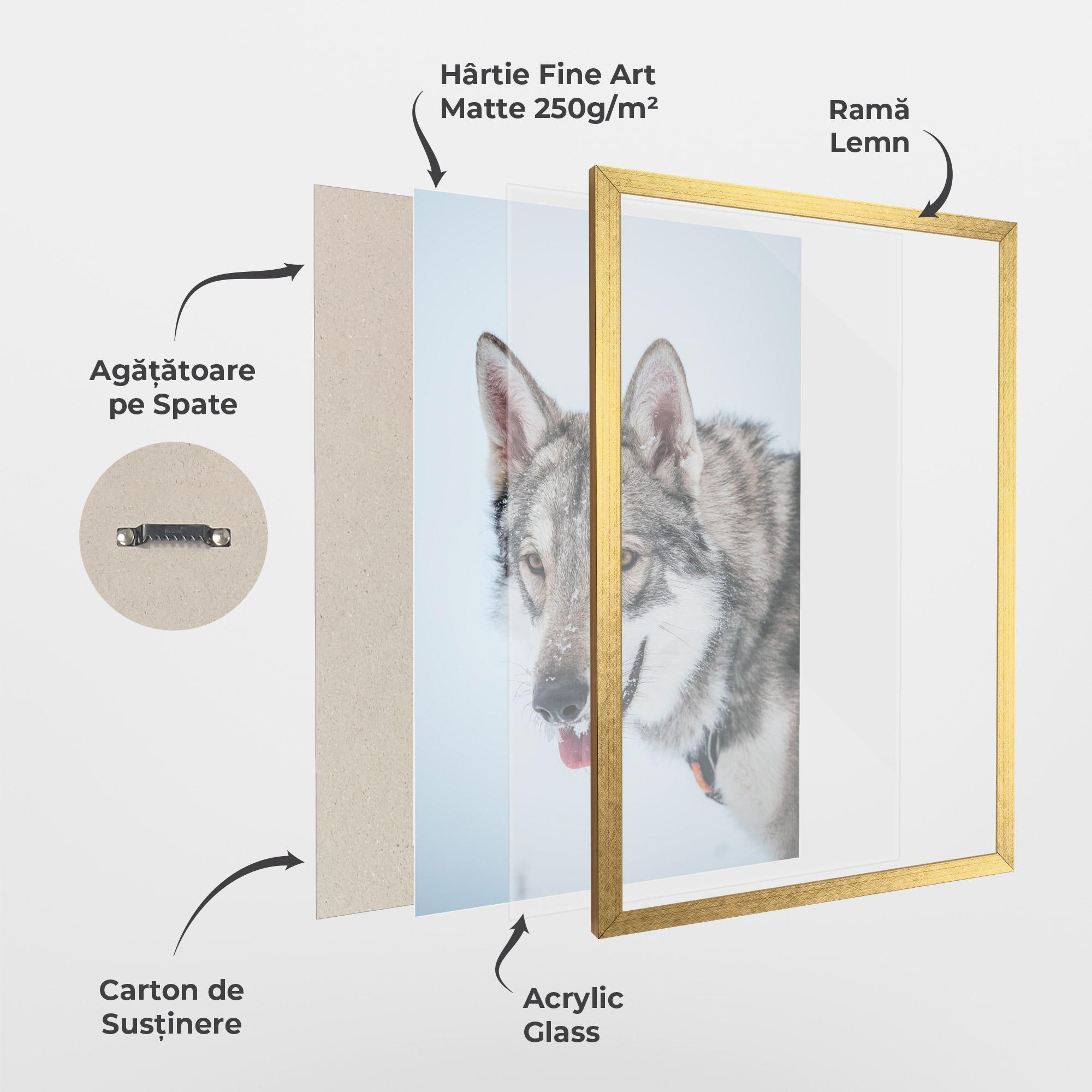 Poster Înrămat Wolf Head mockup 1