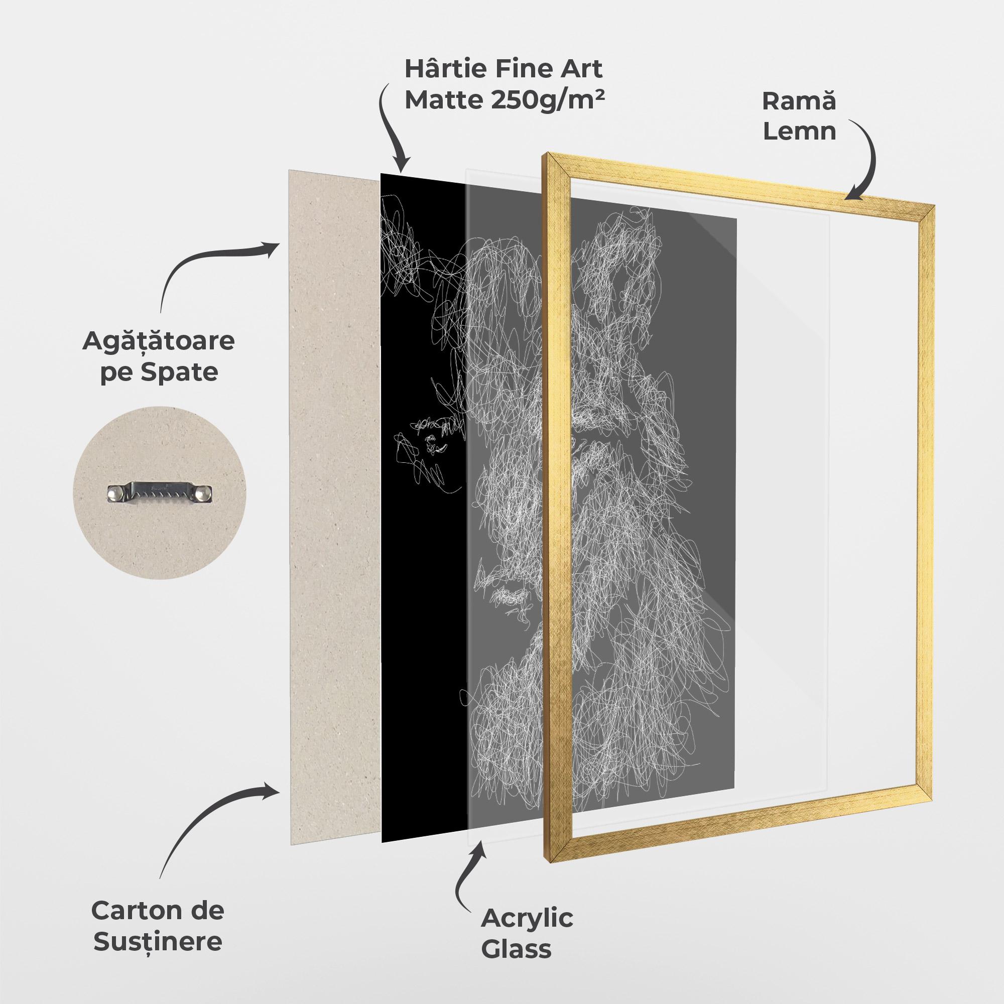 Poster Înrămat Wolf Line mockup 1