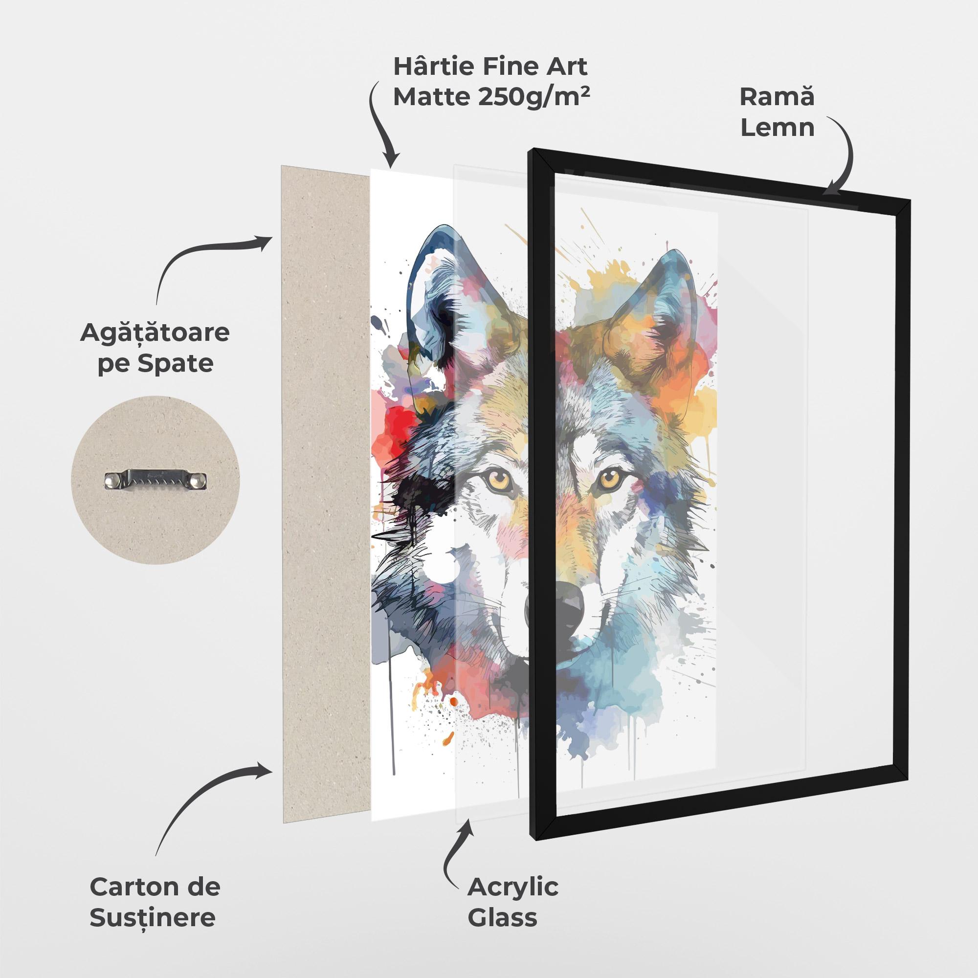 Poster Înrămat Wolf Art mockup 1