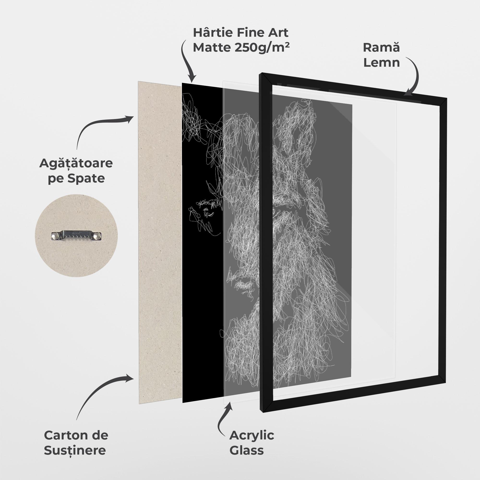 Poster Înrămat Wolf Line mockup 1