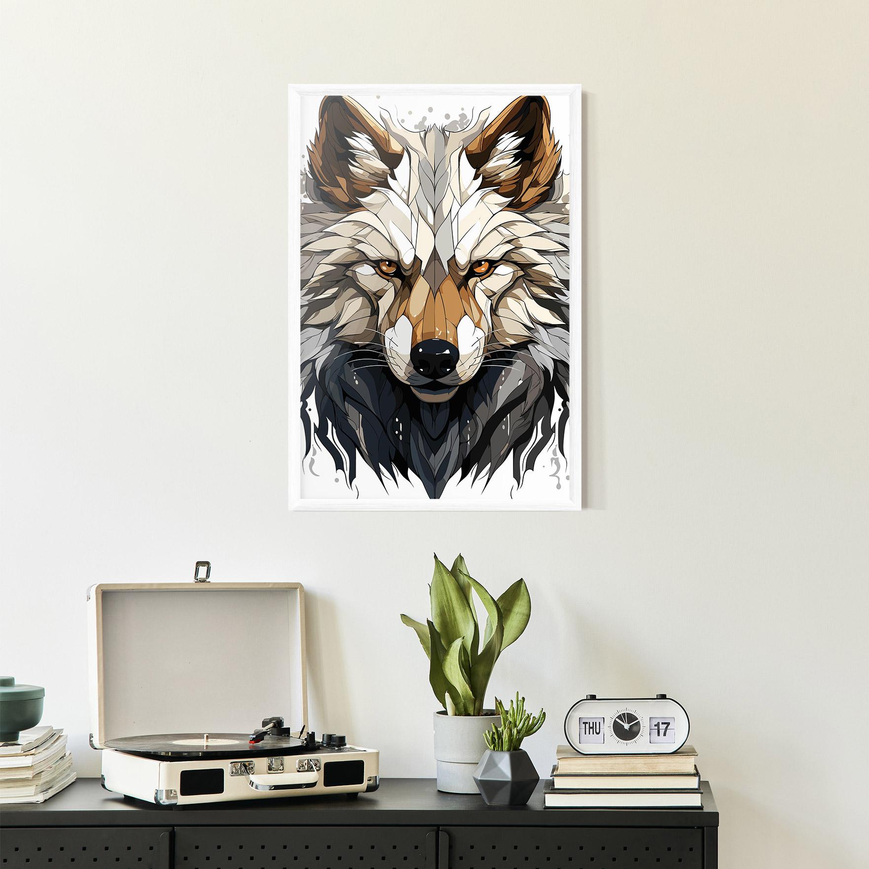 Poster Înrămat Brown Wolf mockup 2