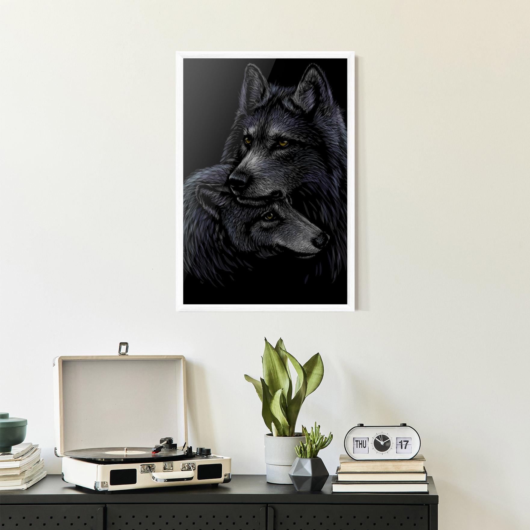 Poster Înrămat Mom Wolf mockup 2
