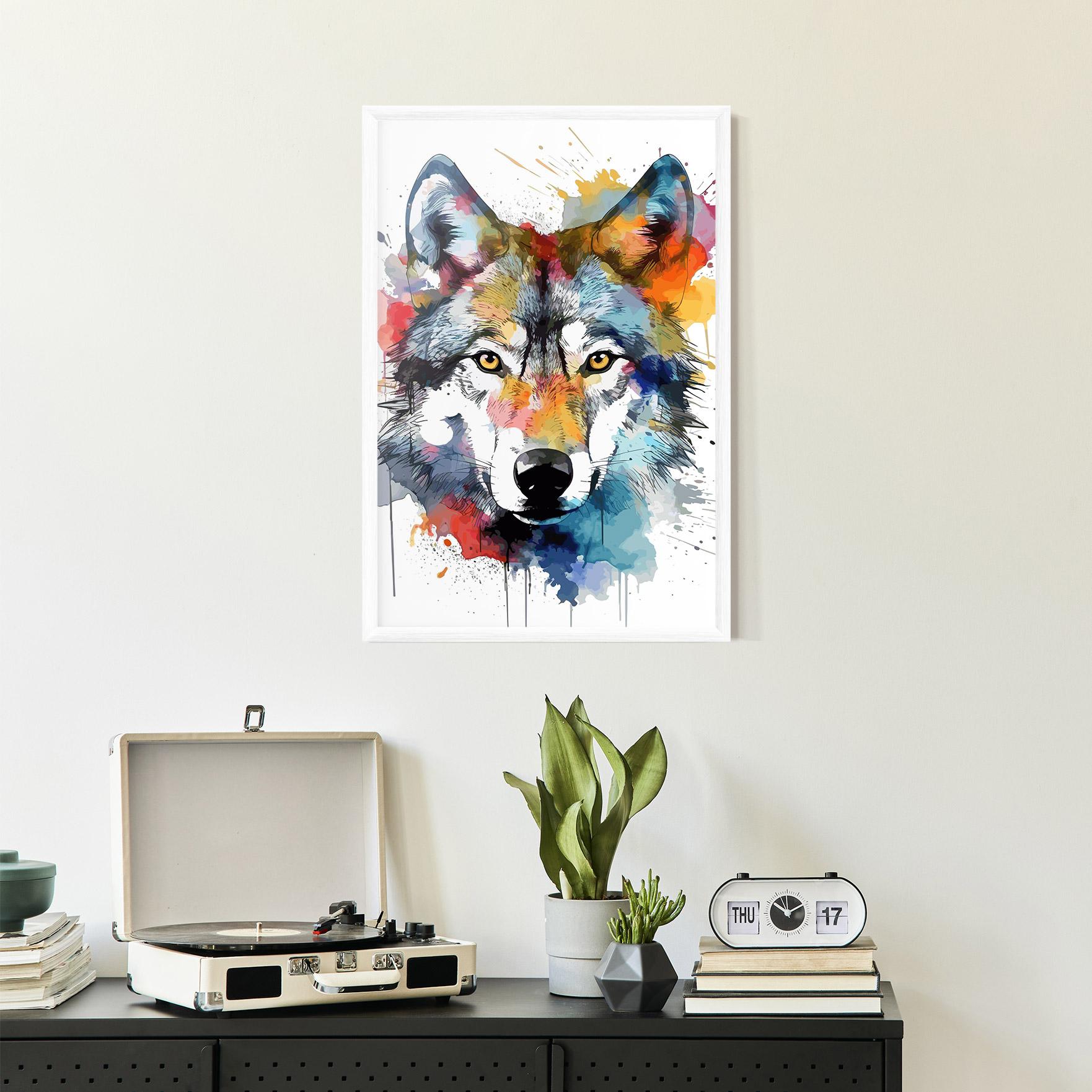 Poster Înrămat Wolf Art mockup 2