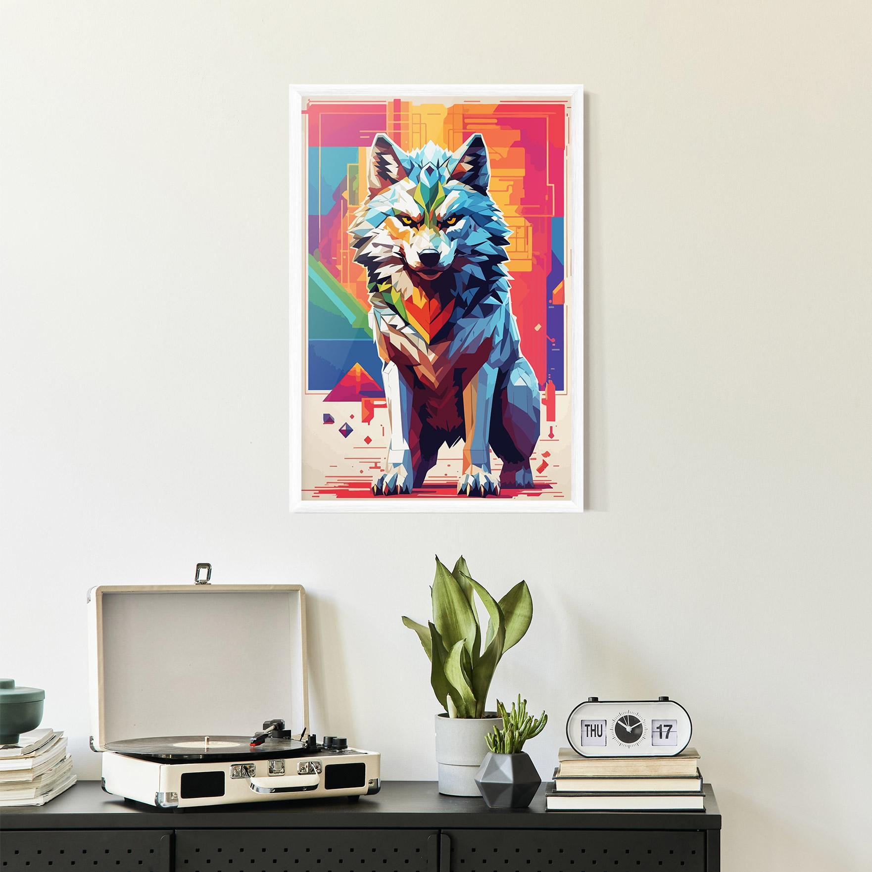 Poster Înrămat Wolf Character mockup 2