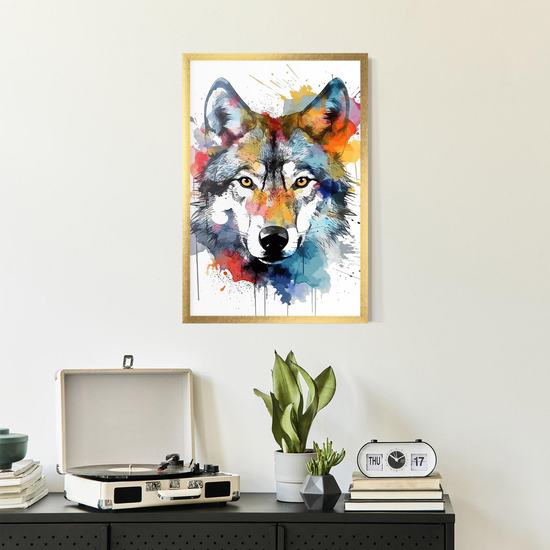 Poster Înrămat Wolf Art mockup 2