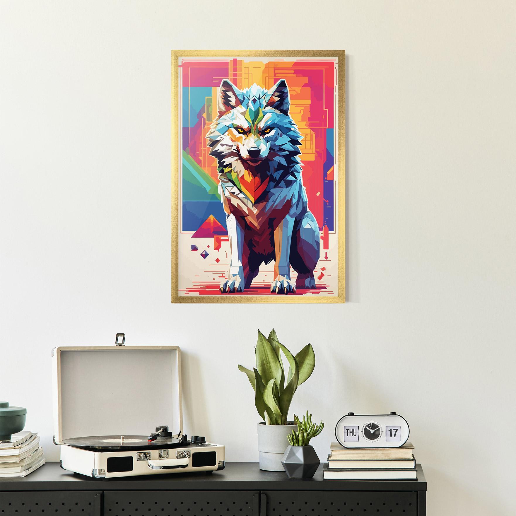 Poster Înrămat Wolf Character mockup 2