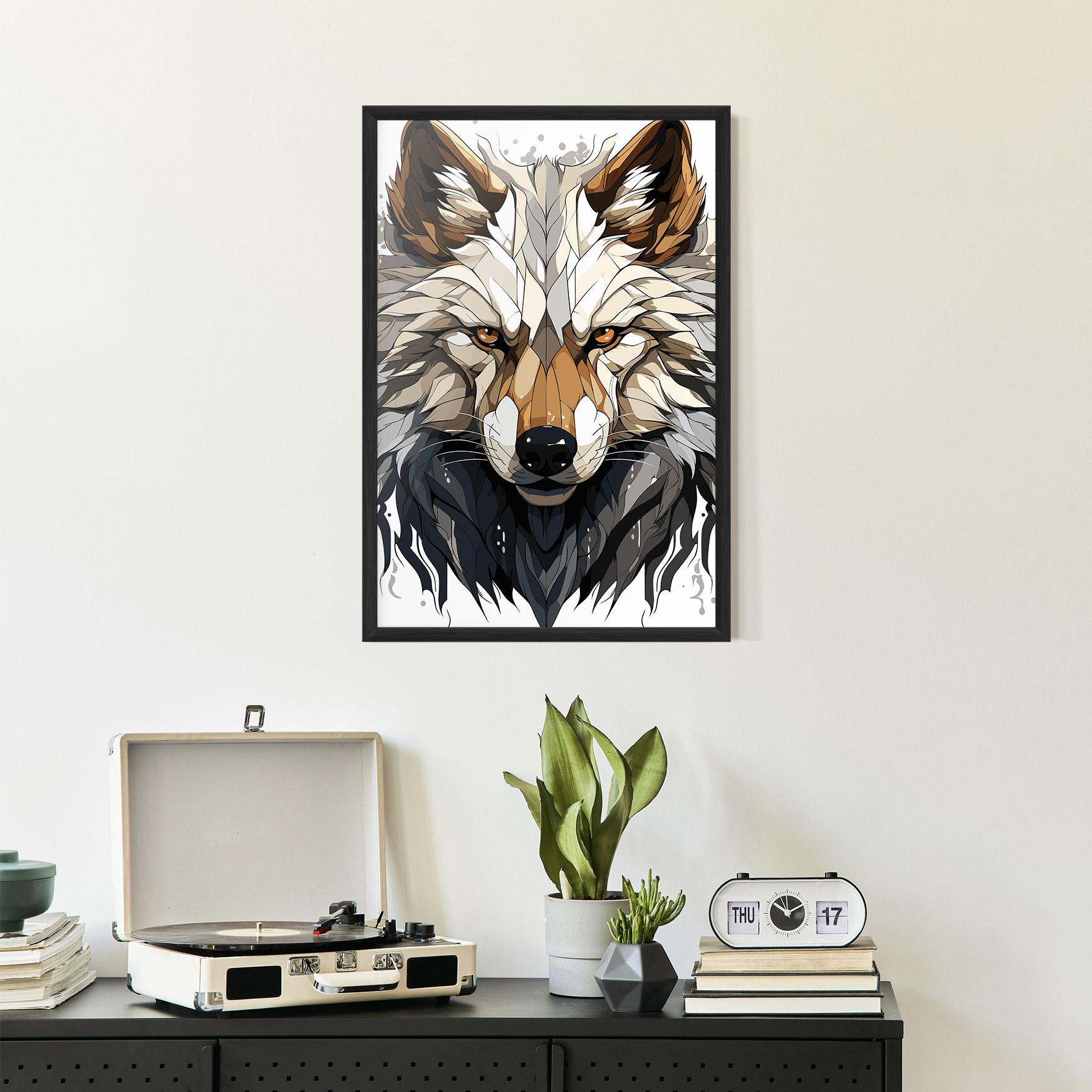Poster Înrămat Brown Wolf mockup 2