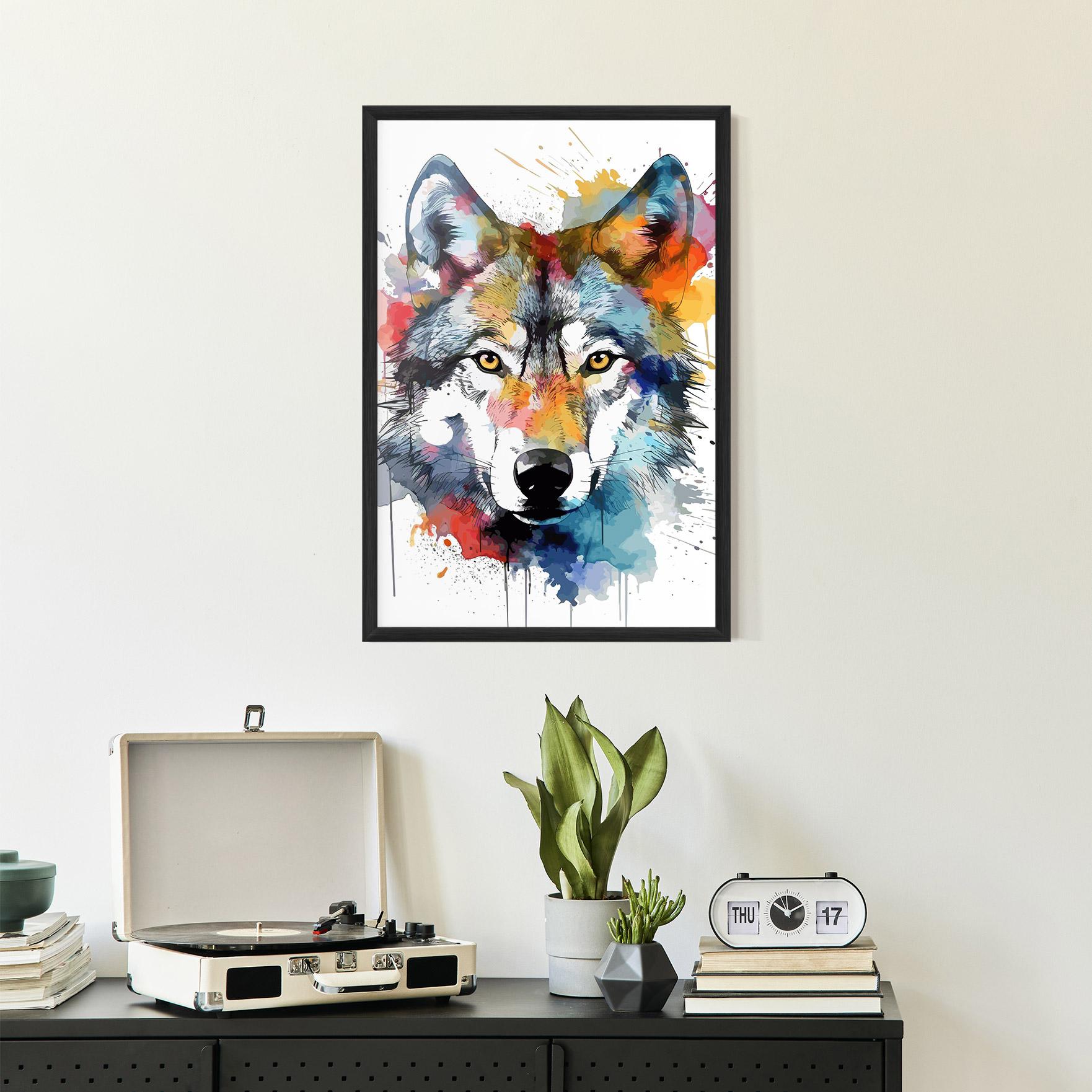 Poster Înrămat Wolf Art mockup 2