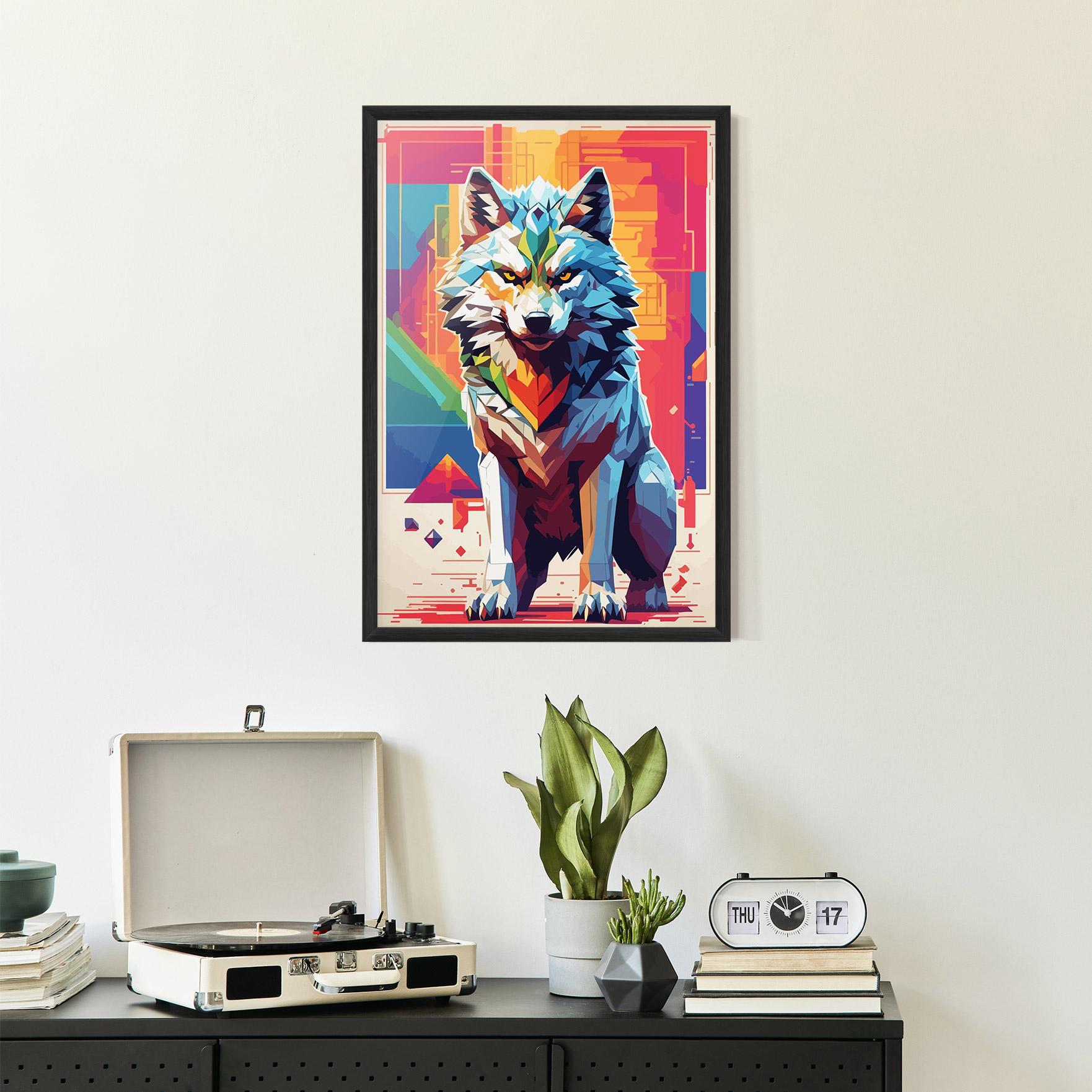 Poster Înrămat Wolf Character mockup 2