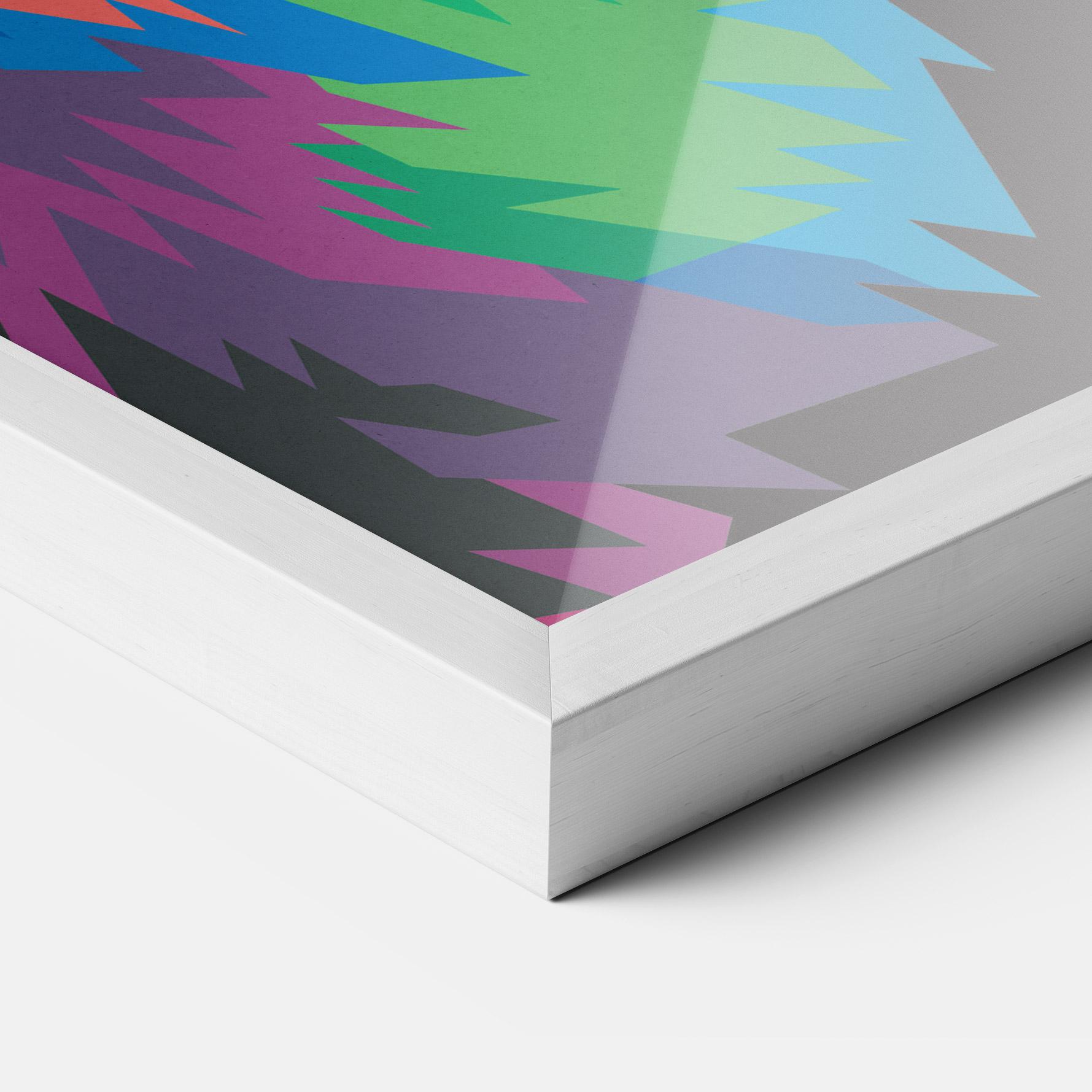 Poster Înrămat Colorful Wolf mockup 3