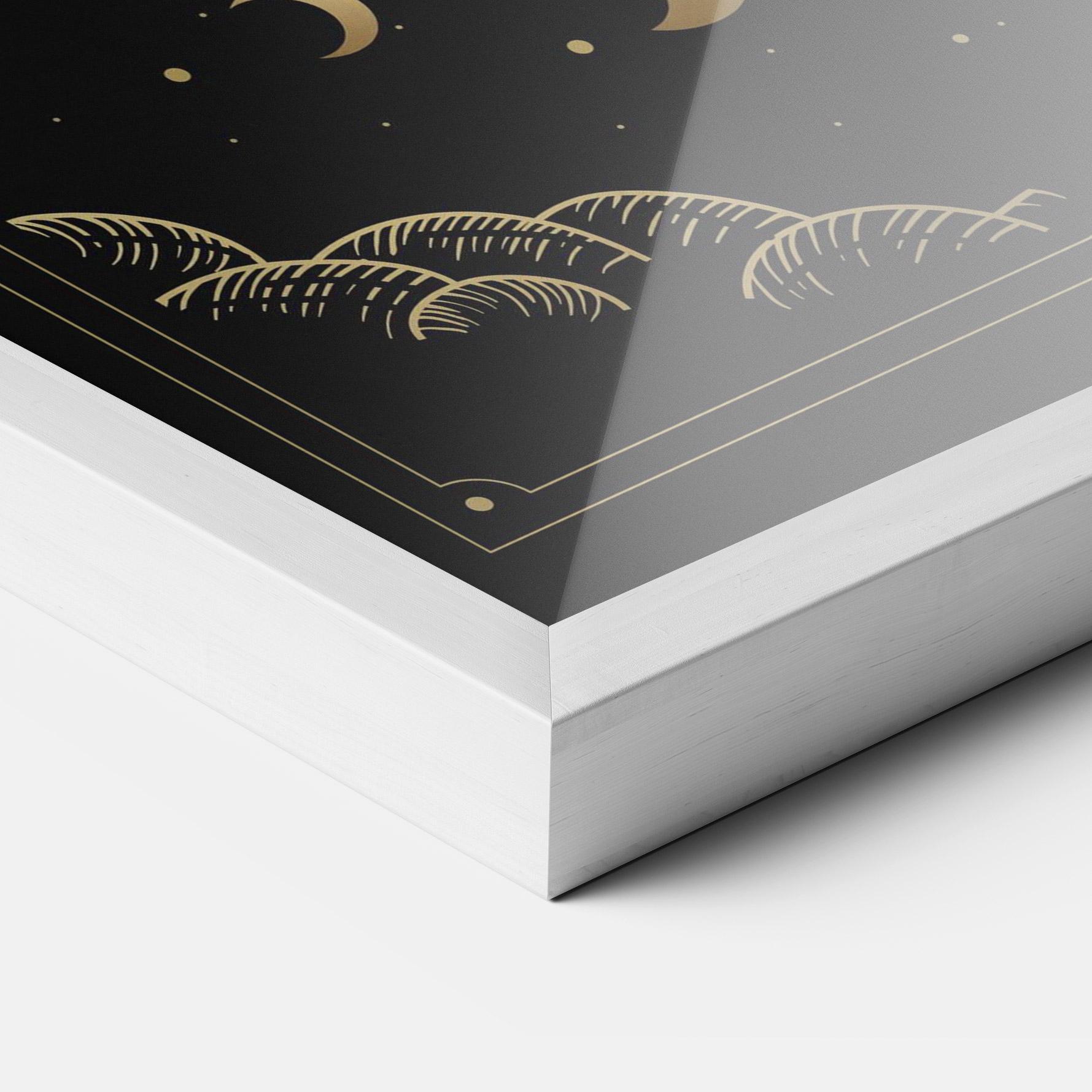 Poster Înrămat Gold Line Wolf mockup 3