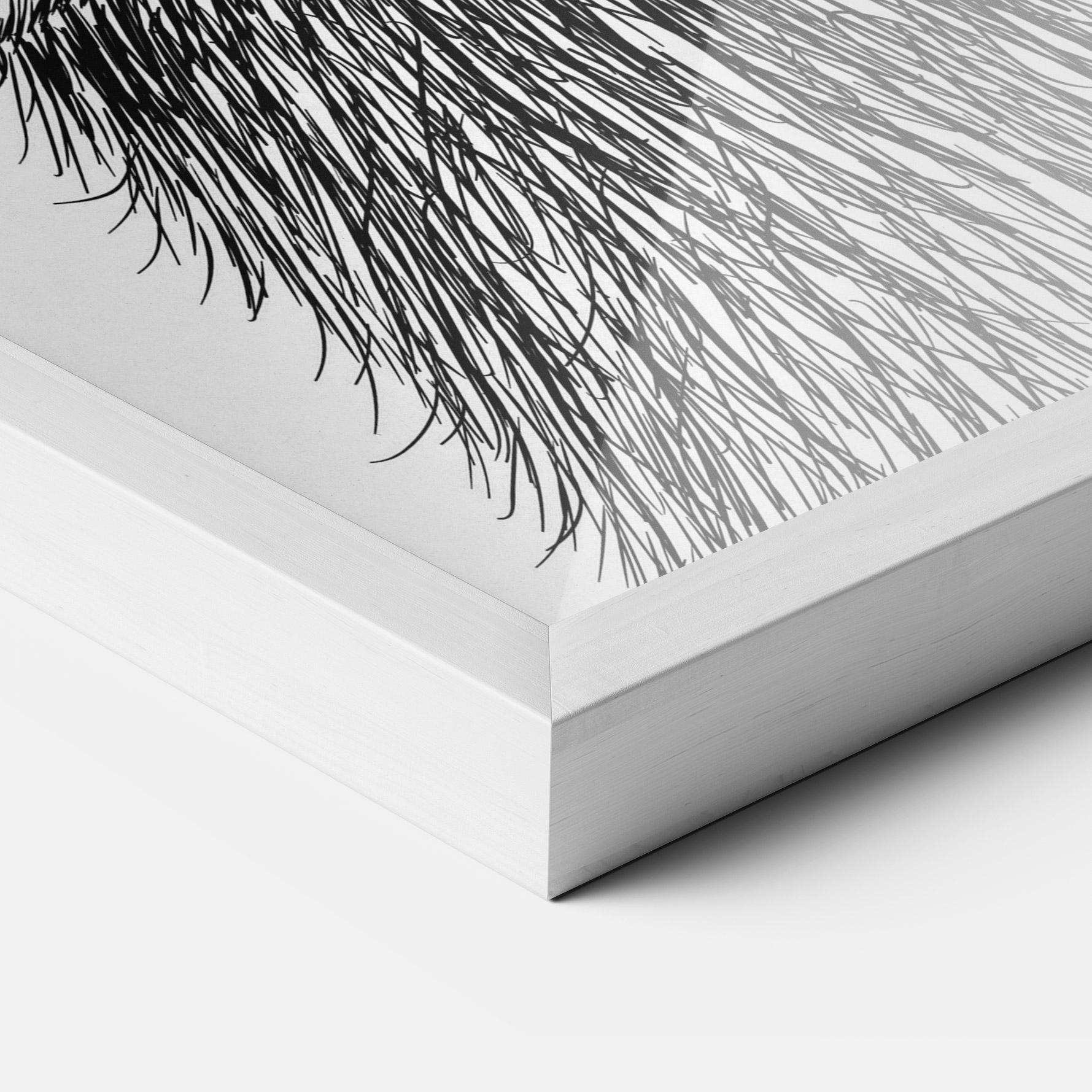 Poster Înrămat Pretty Moon Wolf mockup 3