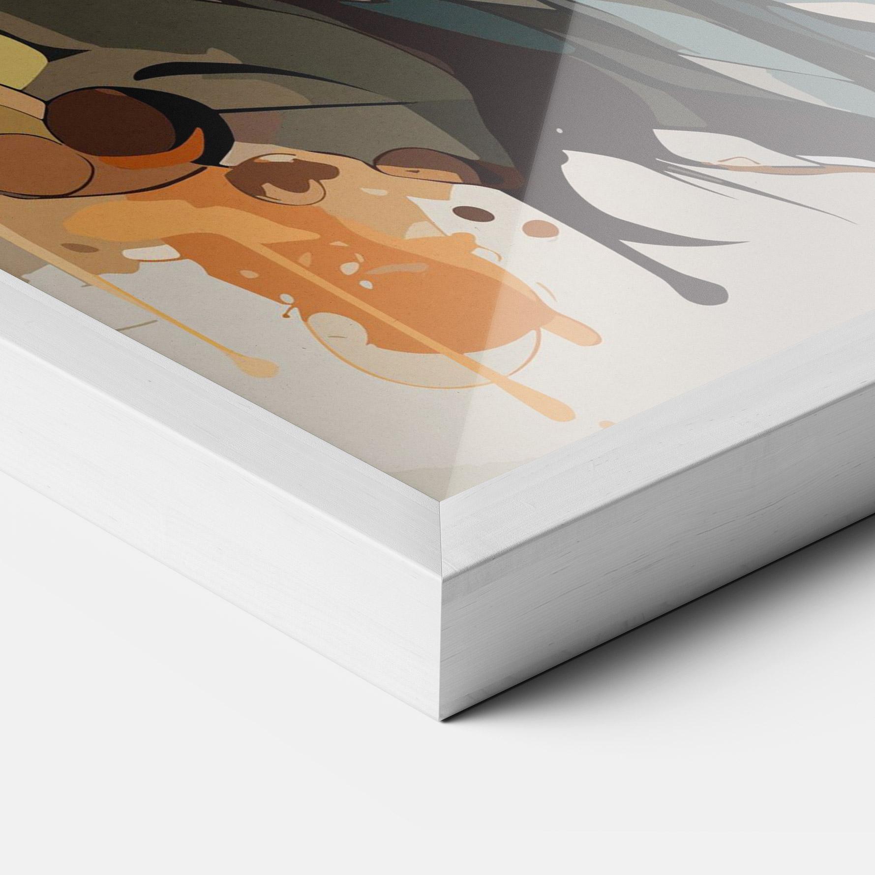 Poster Înrămat Pretty Orange Wolf mockup 3